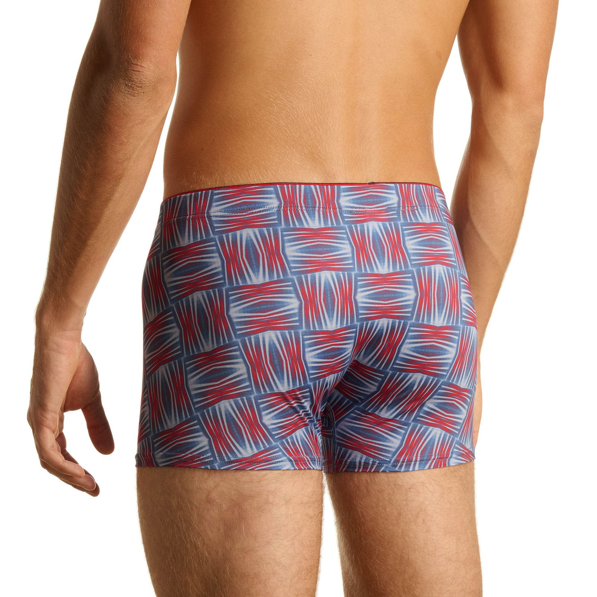 Unterwäsche, Boxer, Muster, Blau, Rot