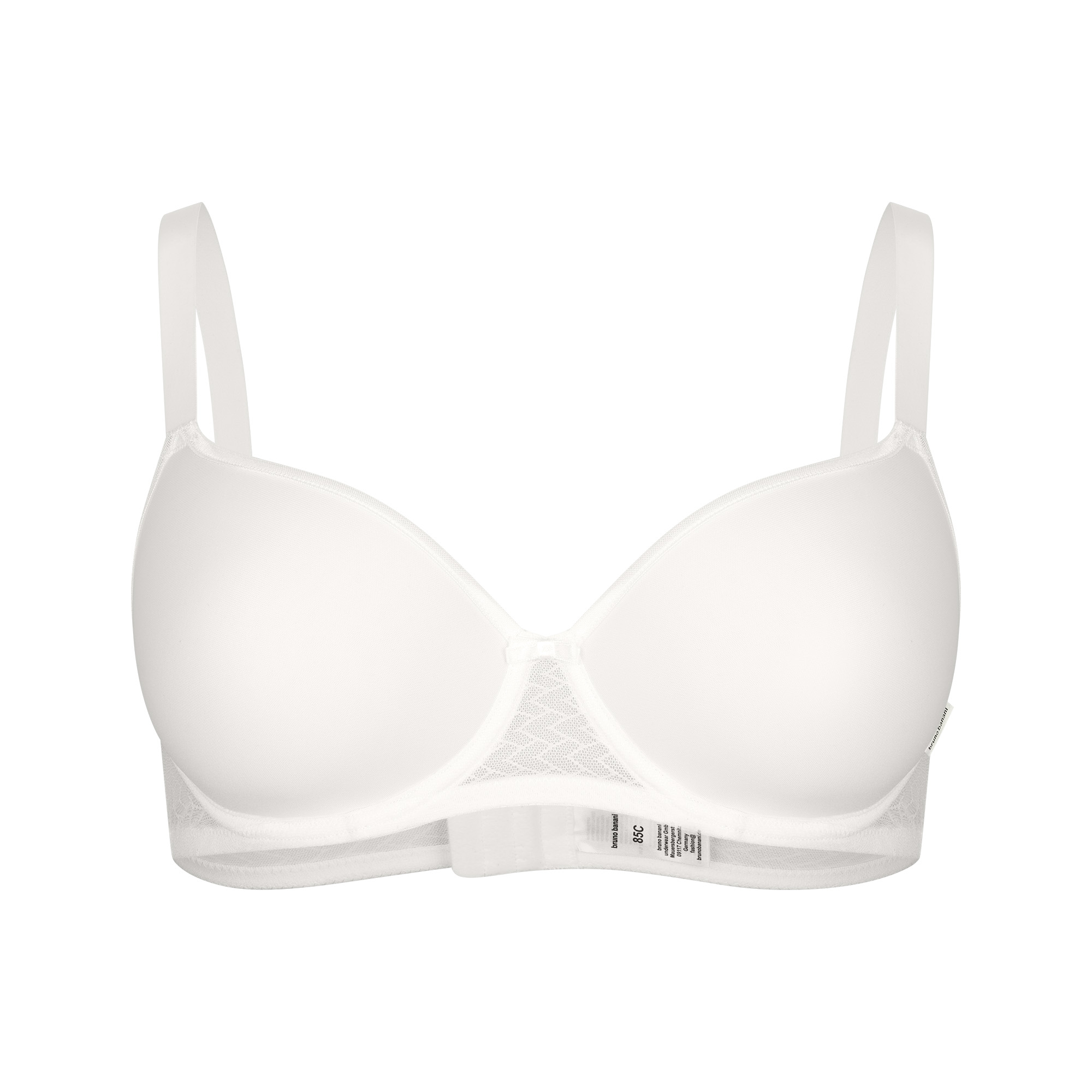 BH-Oberteil, Unterstützende BH, Gedärmte Polster, Weiß, Spitzens Einsatz