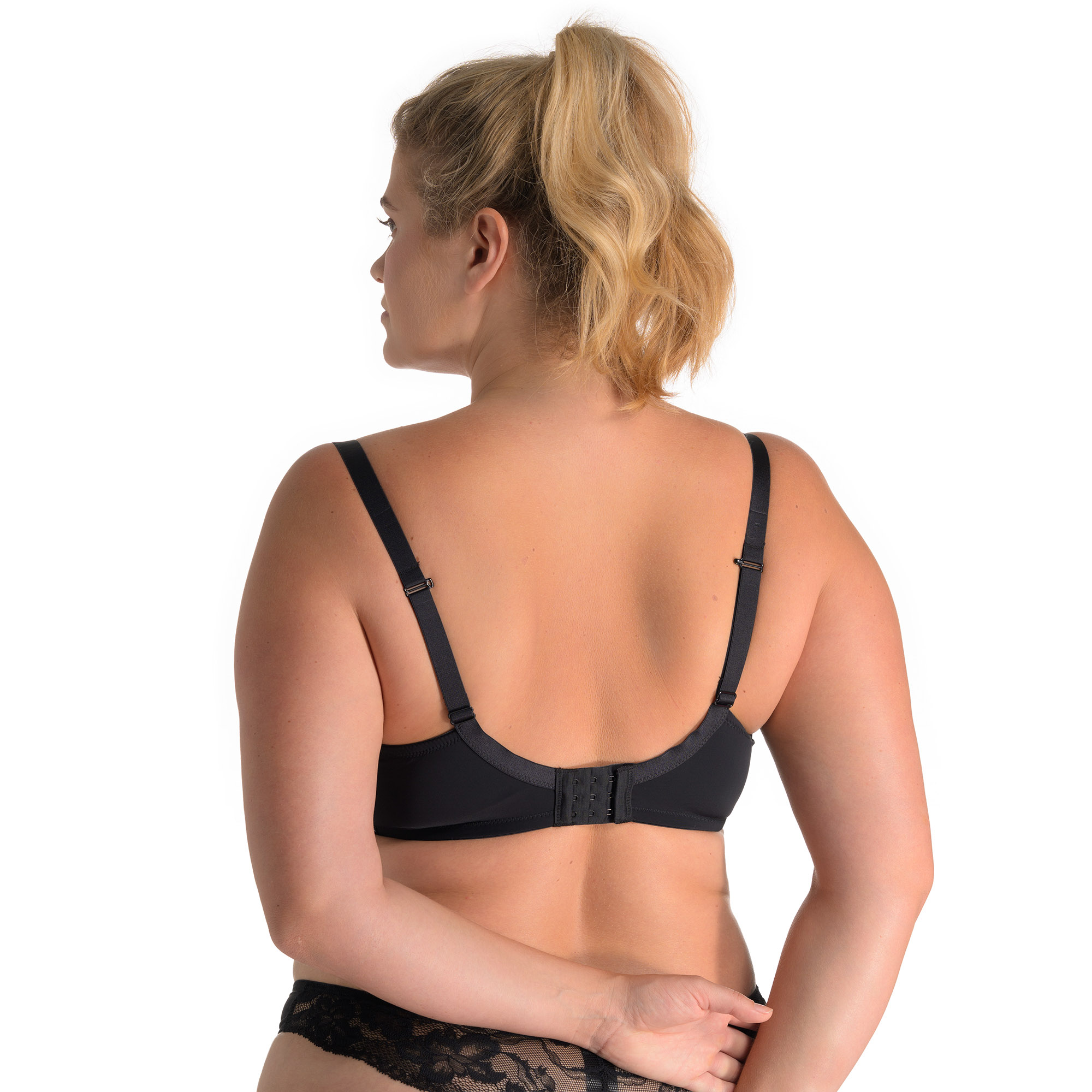 BH, Brüste, Schwarz, Rückenverschluss, Spitze
