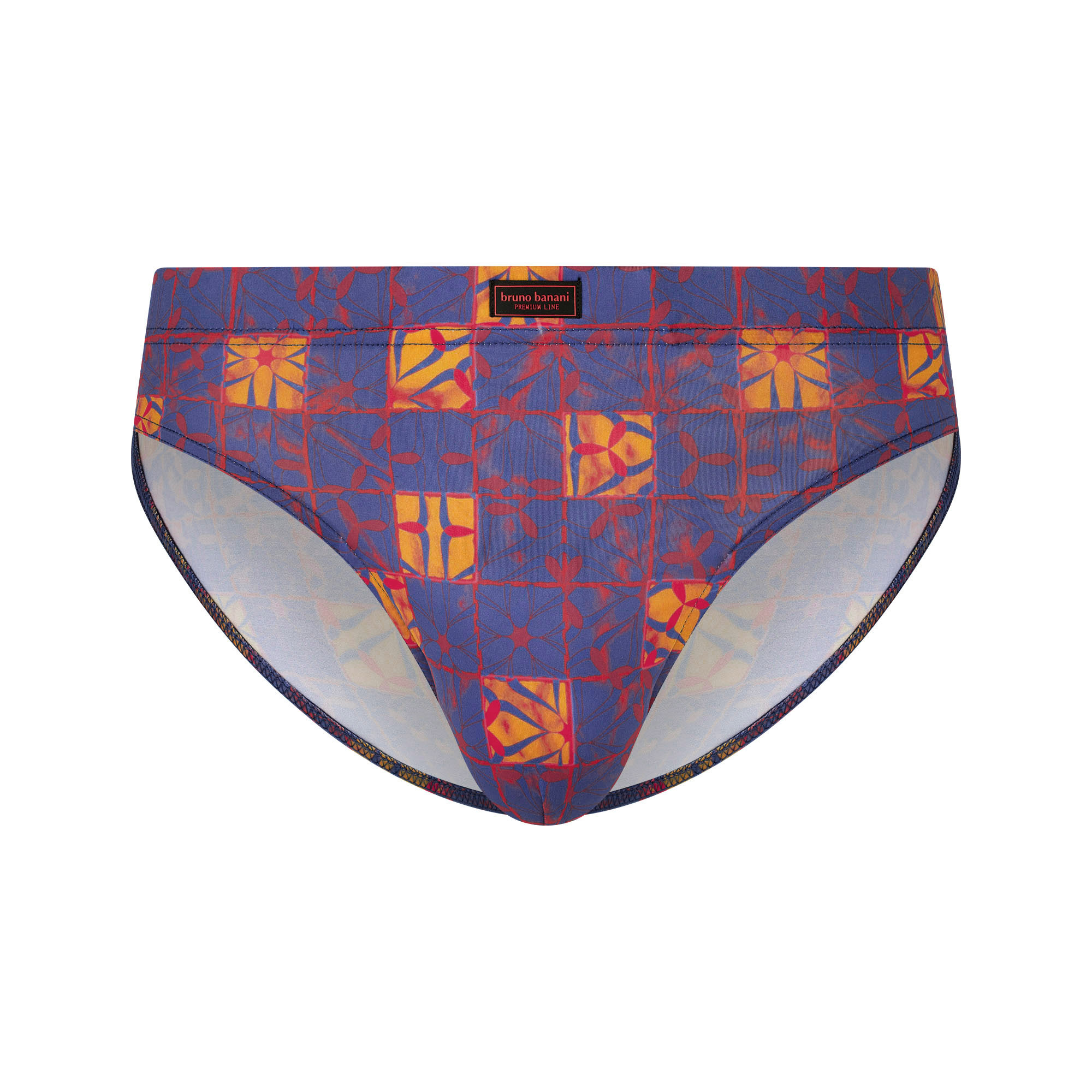Bikini-Unterteil, Muster, Blau, Orange, Bruno Banani