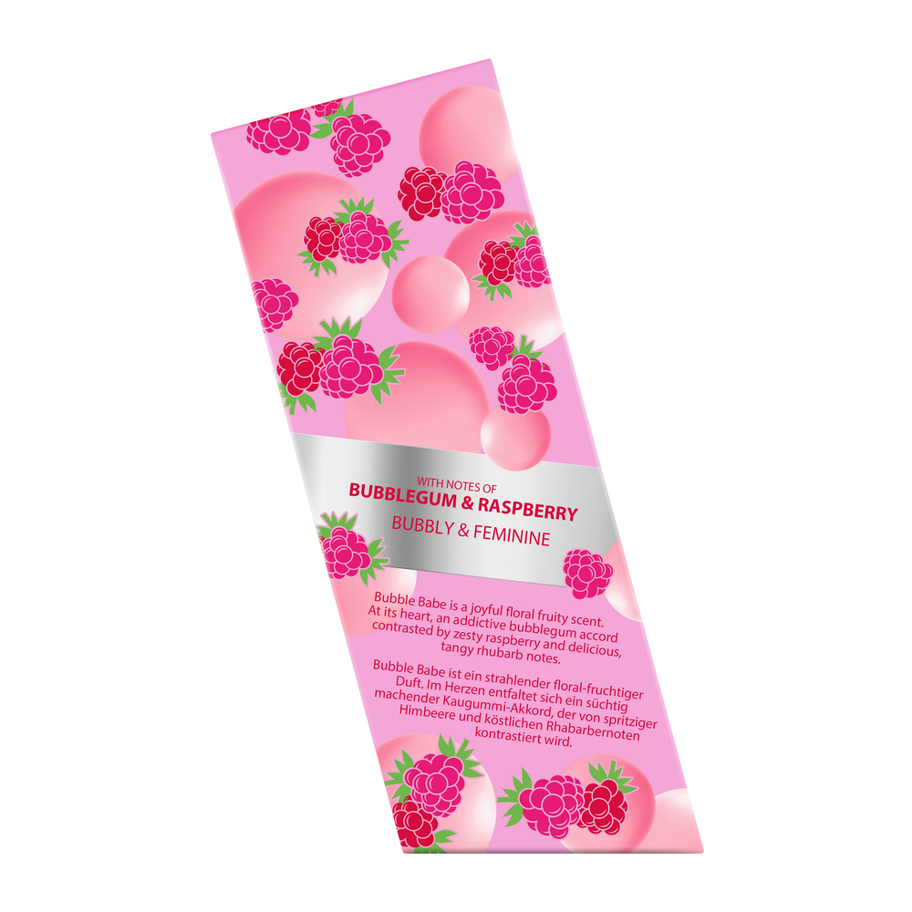 Schokoladenverpackung, Beeren Muster, Pink, Fruchtiger Geschmack, Riegel-Design