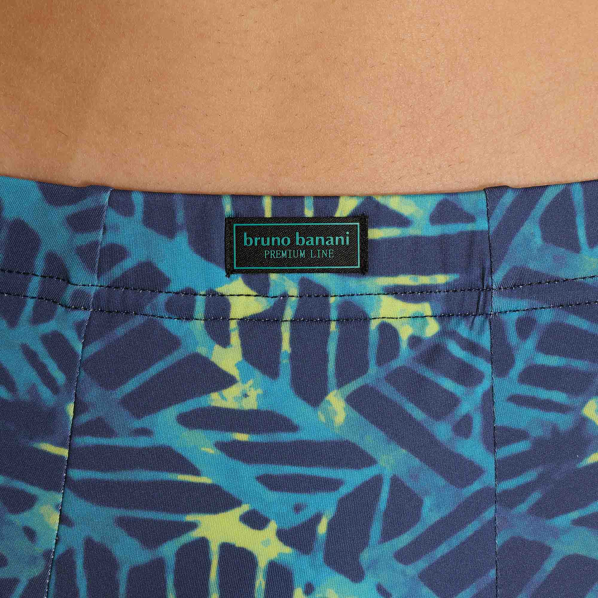 Damenunterwäsche, Hipster-Slip, Abstraktes Muster, Blau-türkis, Elastischer Bund