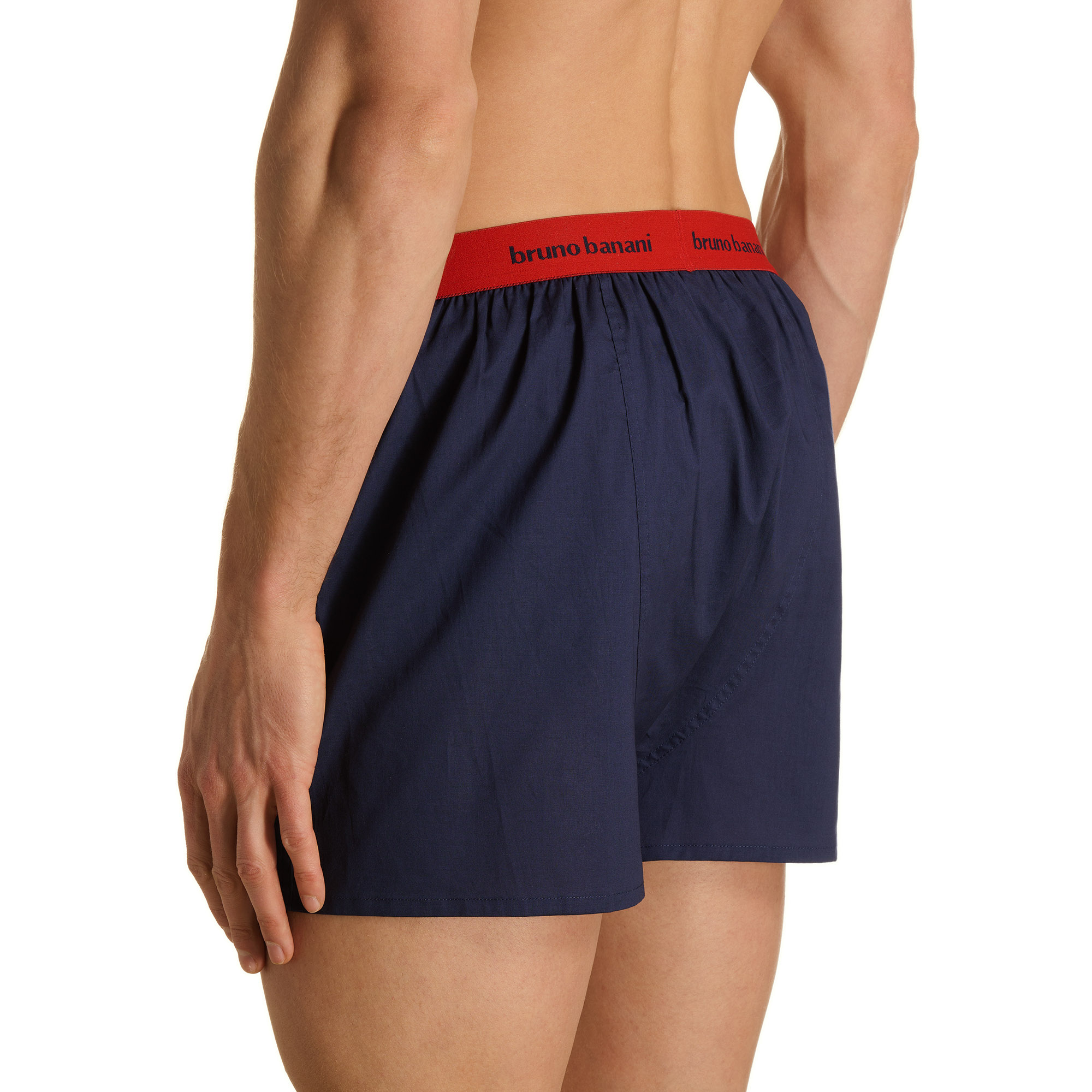 Boxershorts, Nachtwäsche, Navy, rot, Elastischer Bund
