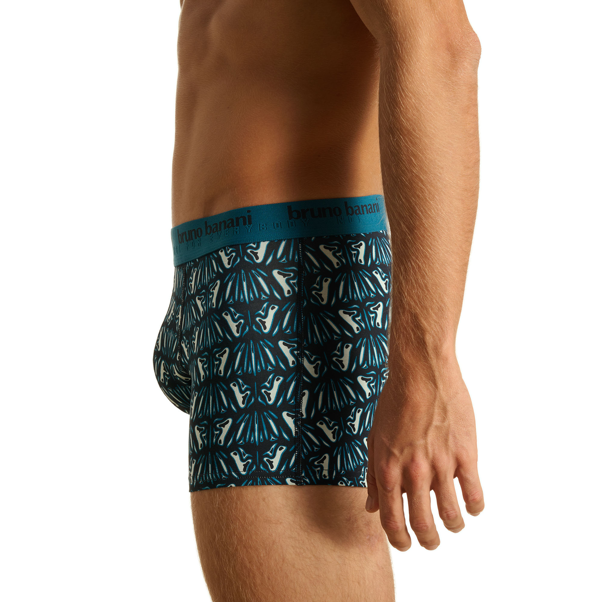  boxers, Unterwäsche, Muster, Shorts, blauer Bund