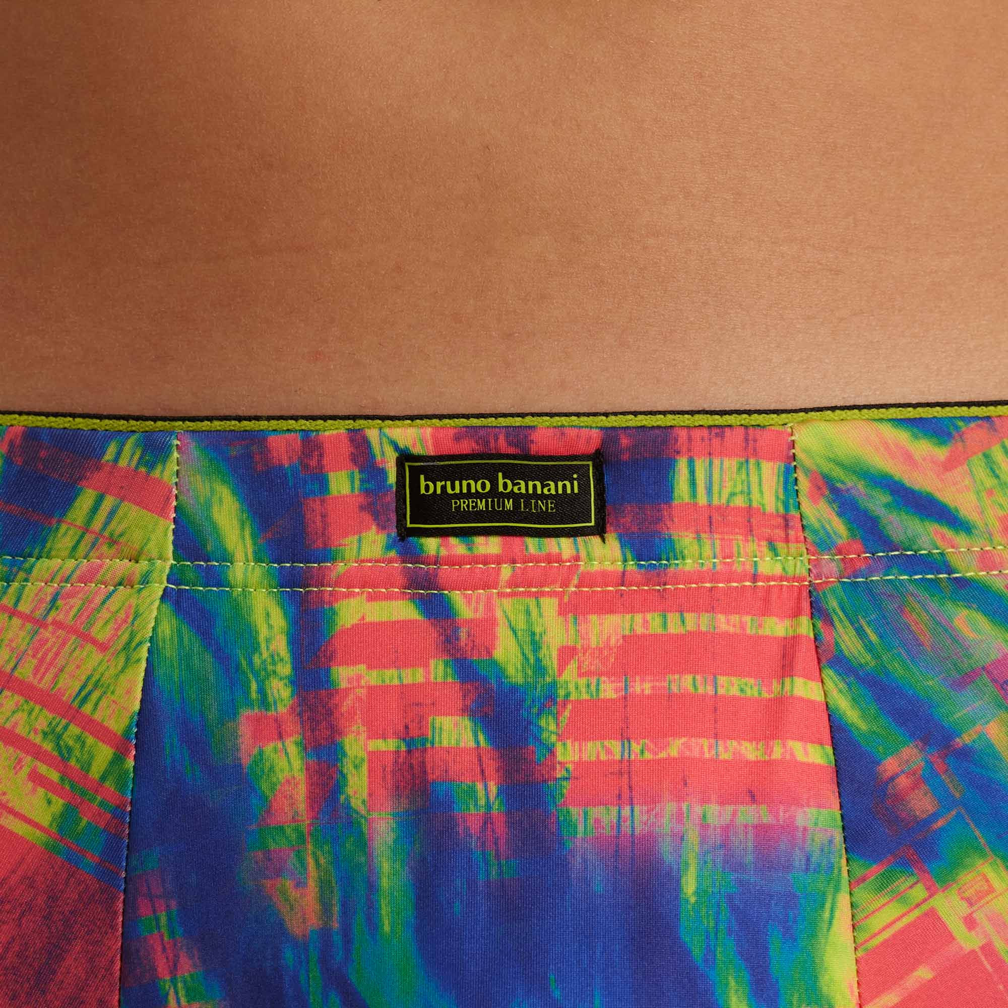 kurze hosen, druck, bunt, taillienband, bruno banani premium line