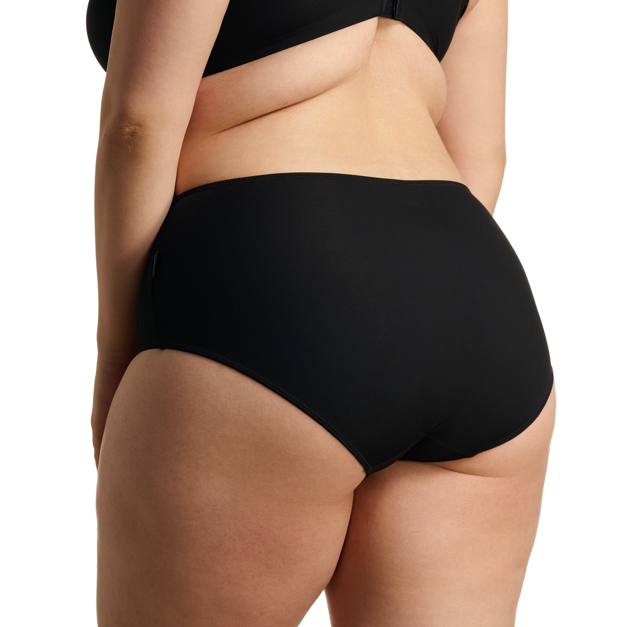 Unterwäsche, Höschen, Schwarz, hochgeschnitten, weiches Material