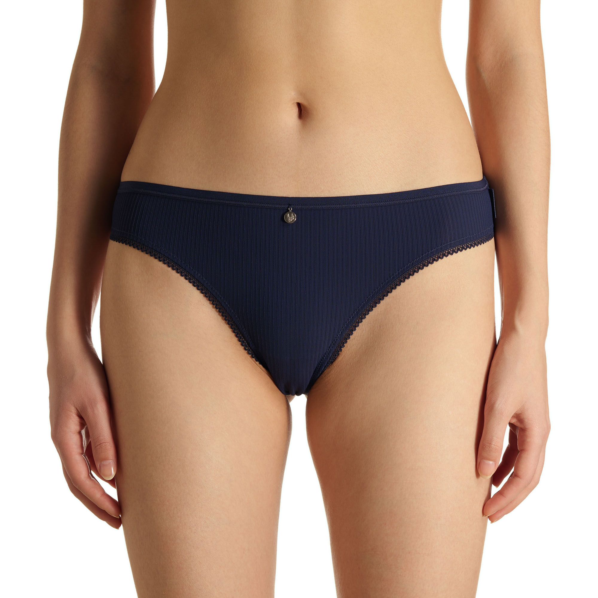 Unterwäsche, Höschen, Navy, Rippenstruktur, Spitze