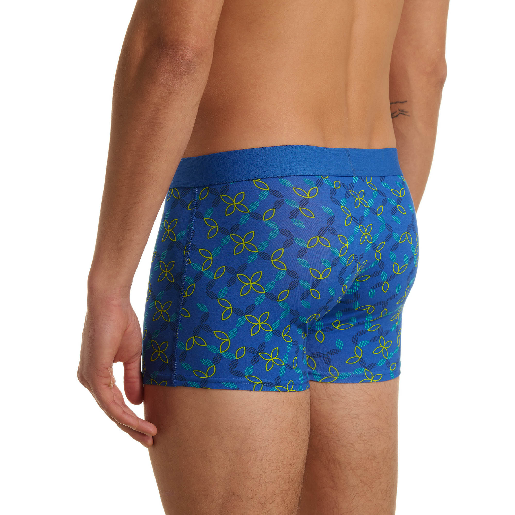 Hose, Boxer-Shorts, Muster, Blau, Kleidung