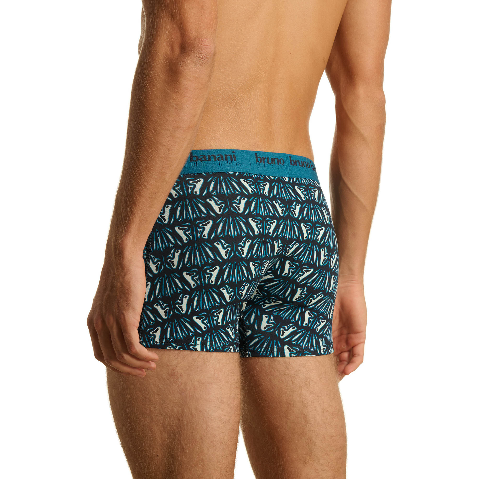 Boxer-Shorts, Muster, blaue Taille, Unterwäsche, Muster