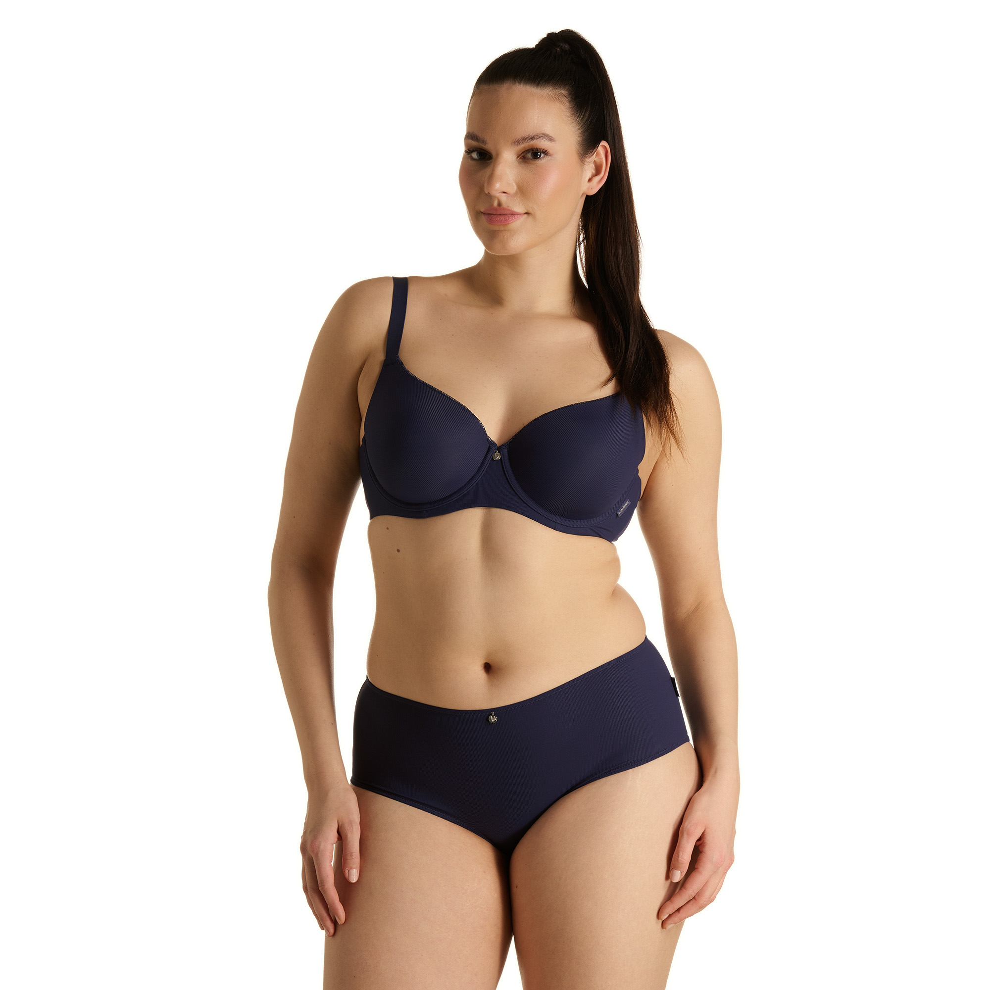 BH, Unterwäsche, Navy, Gepolsterte, Set