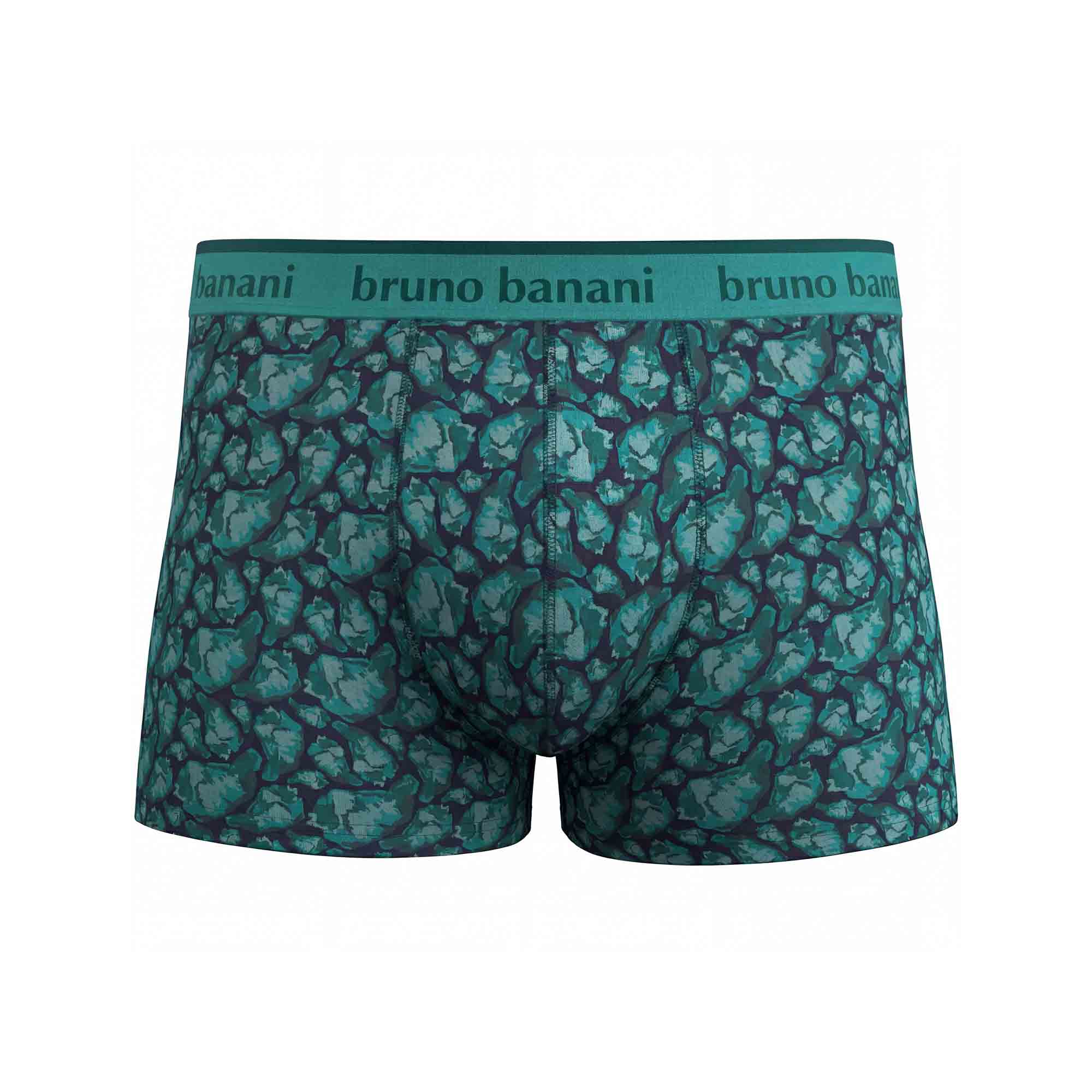 Herren-Boxershorts, Türkis, Muster, Elastischer Bund