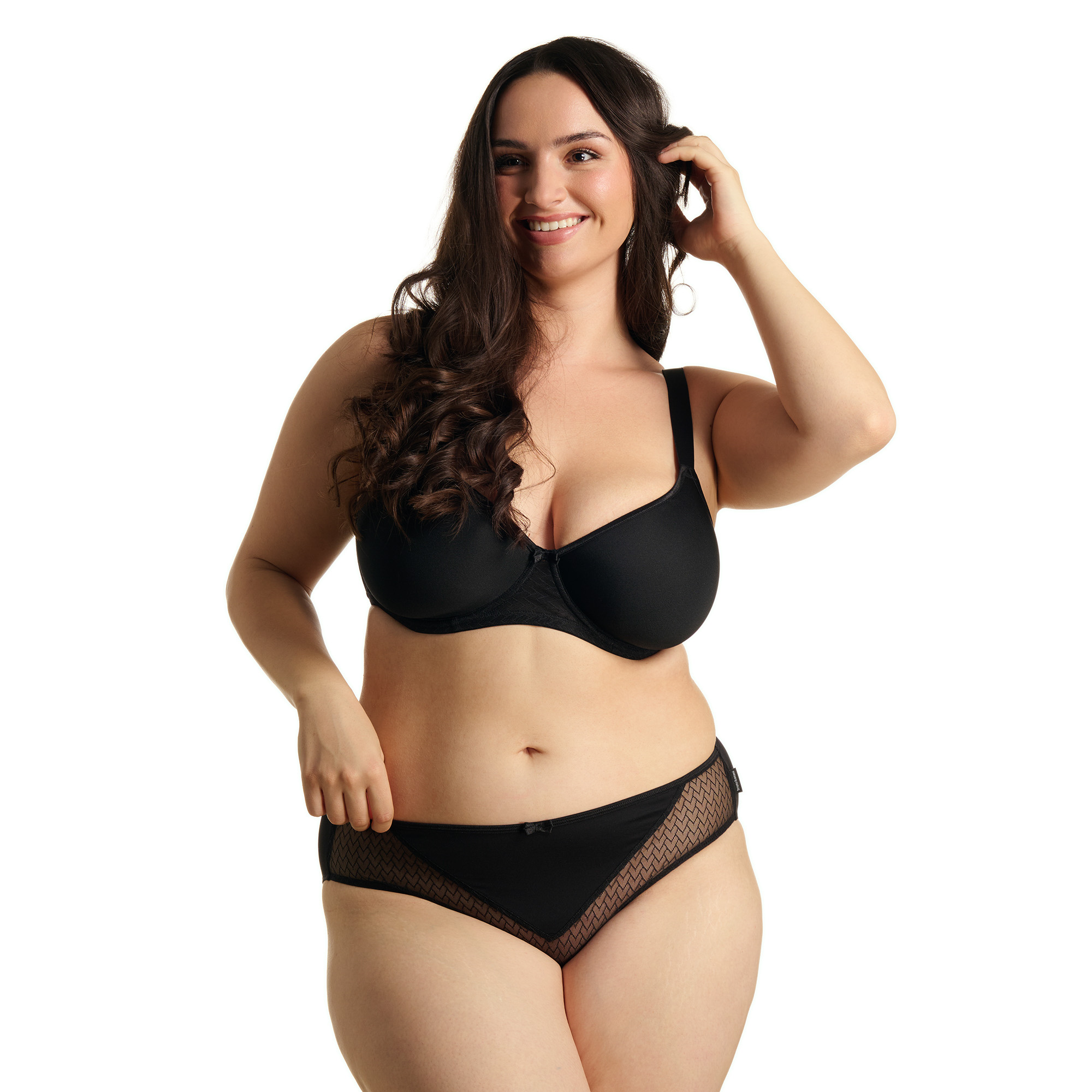 BH, BH-Unterwäsche, Damen, Schwarz, Spitzenmuster