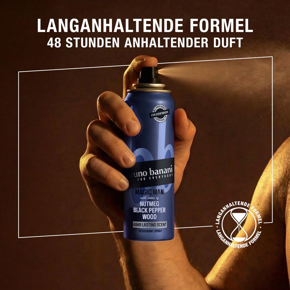 Deodorant, Spray, Schwarzer Pfeffer, Muskat, Holzduft