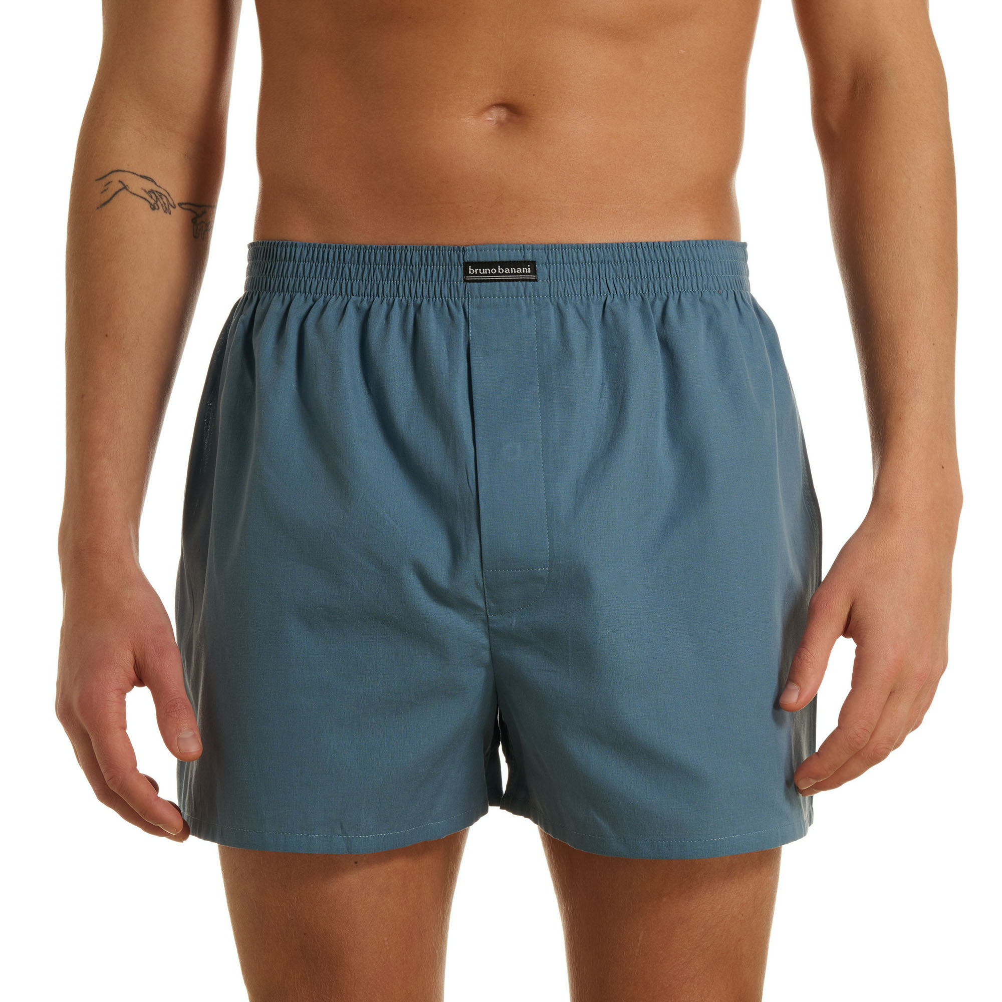 Herren-Shorts, Badeshorts, Jersey, Elastischer Bund, Uni-Farbe