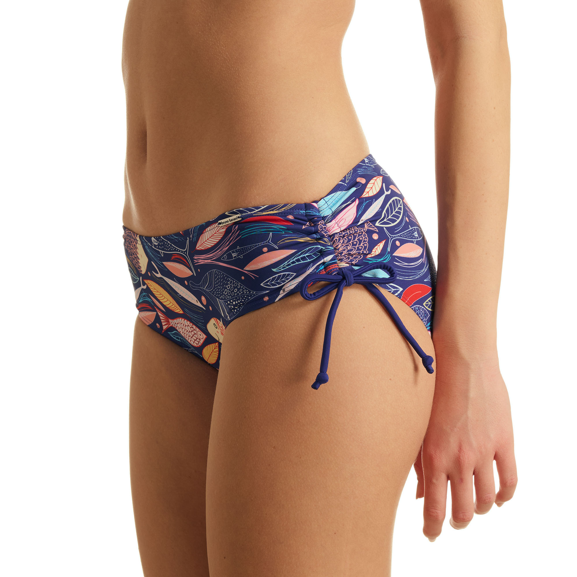 Bikinihose, Hüftslip, Tie-Details, Blau, Mustermix