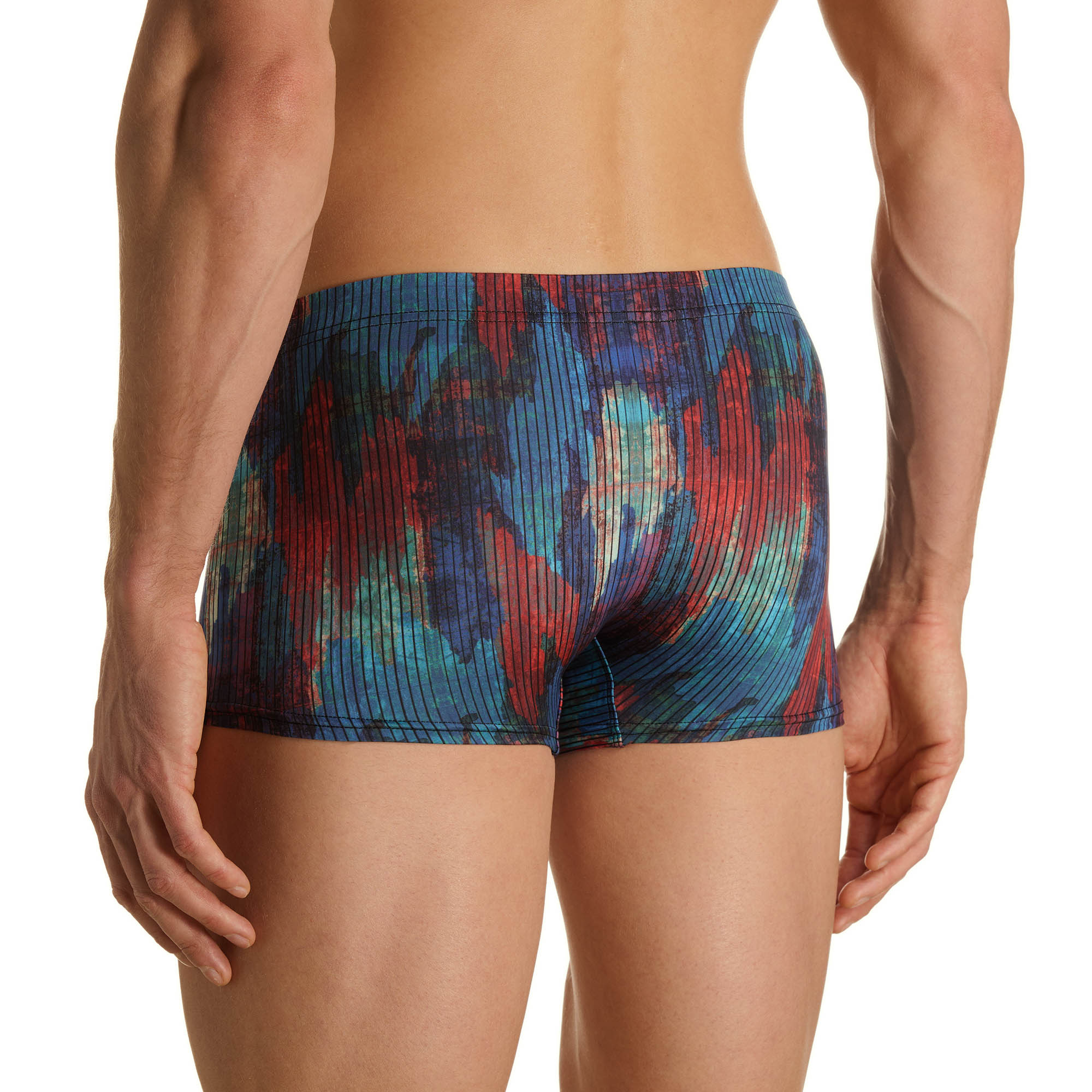Boxershorts, gemustert, mehrfarbig, dehnbar, nahe-passform