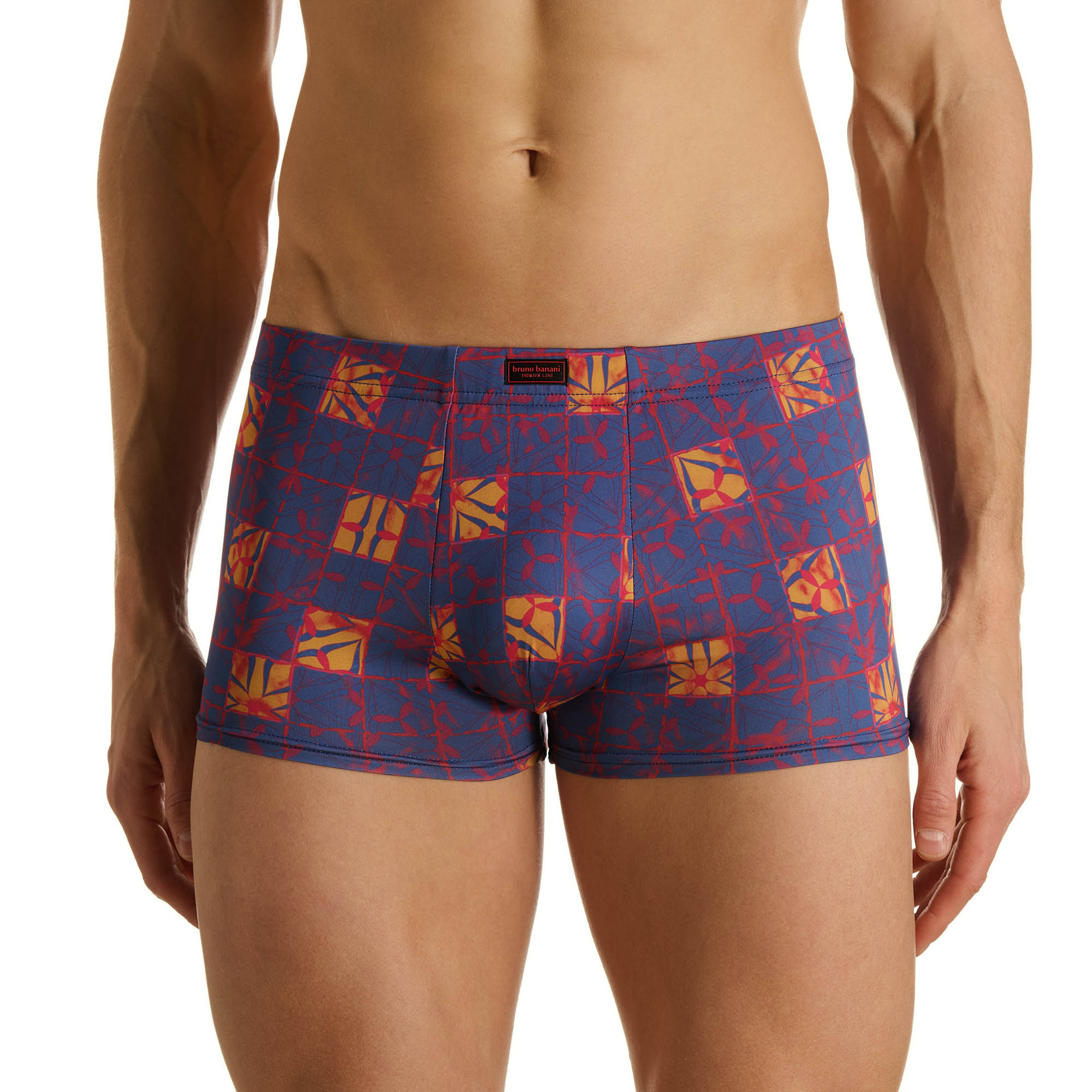 Boxerhosen, Gemustert, Blaue Shorts, Herrenunterwäsche, Mittlere Bundhöhe
