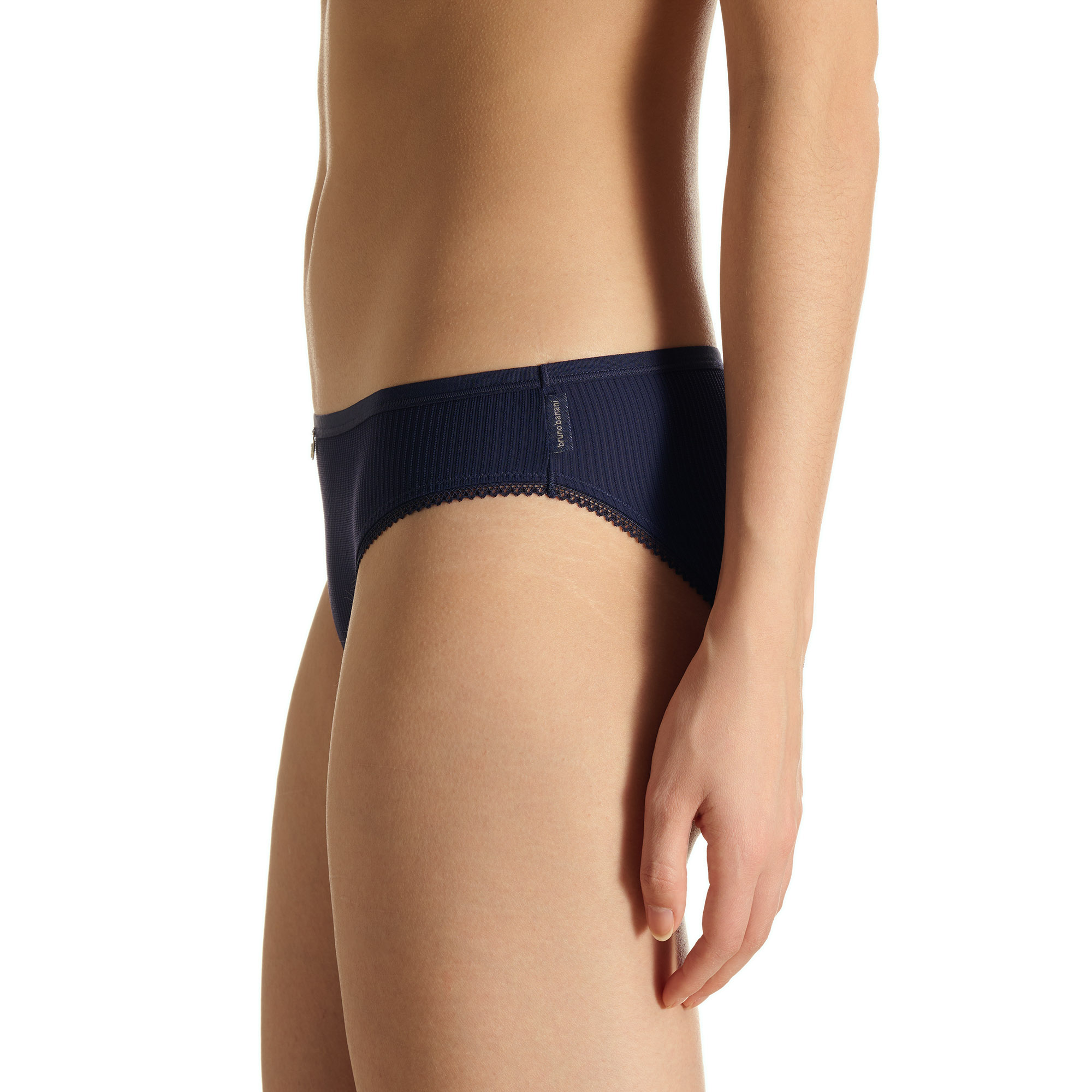 Herrenunterwäsche, Boxerbrief, marineblau, Rippenstruktur, Spitzensaum