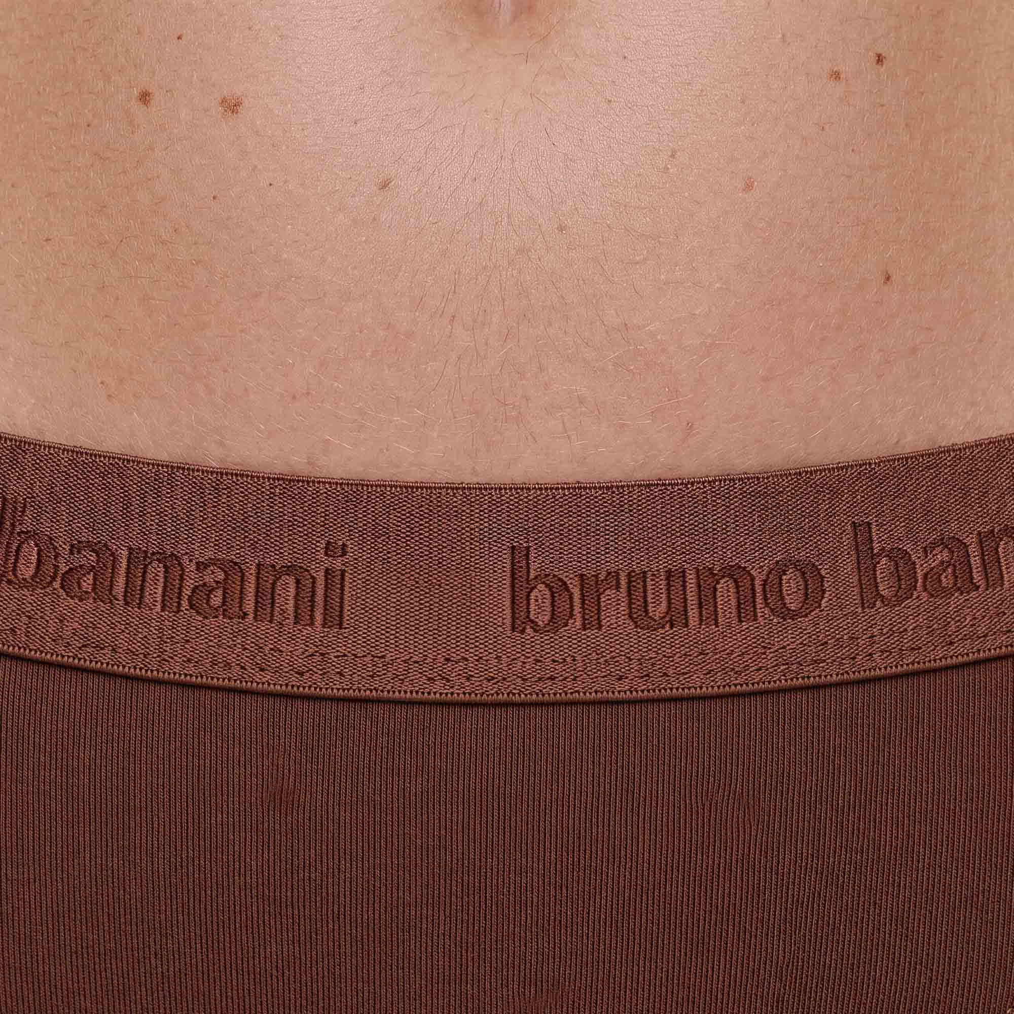 Herren-Boxershorts, Braun, Rippstoff, Elastischer Bund, Logobund