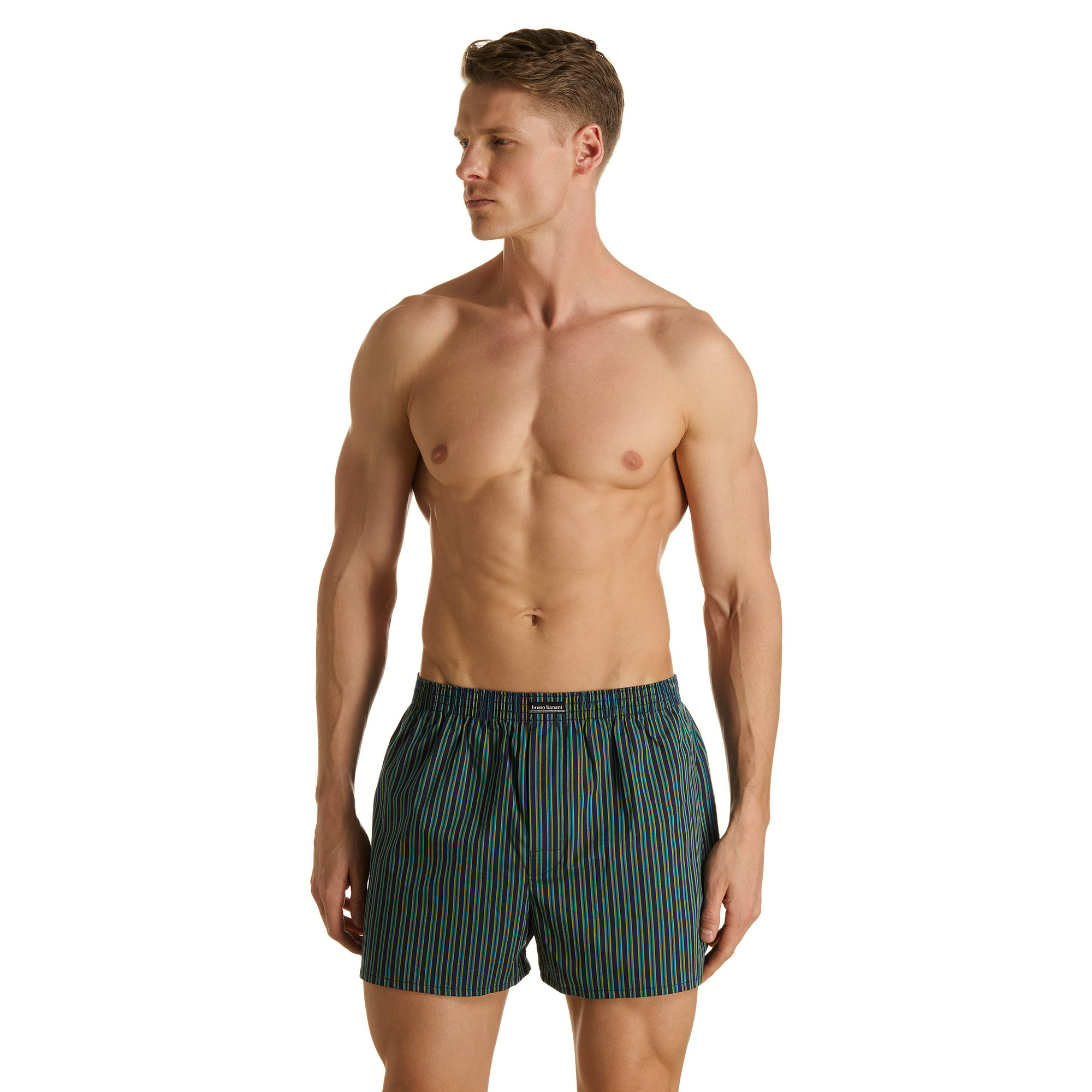 Männerunterhose, Baumwollshorts, Strukturstreifen, Boxer-Shorts, geometrisches Muster