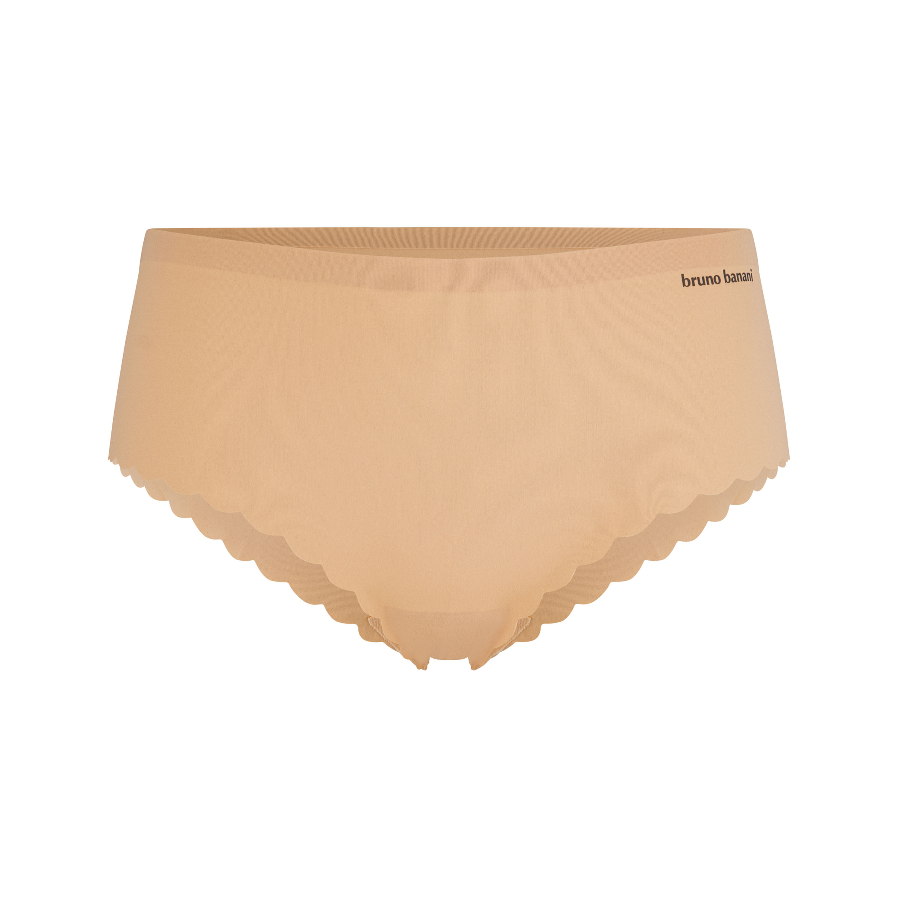 Unterhose, Slip, Baumwolle, Beige, Scallop-Kante