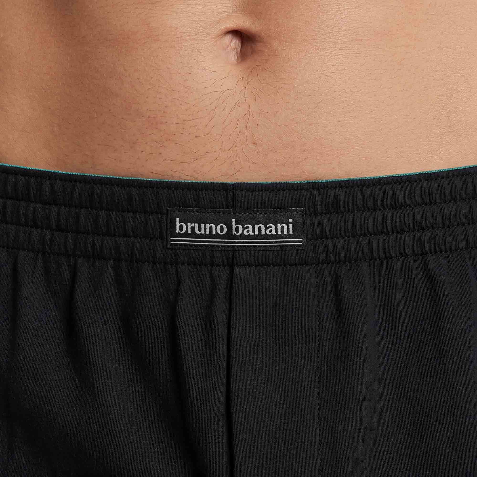 Herren-Boxershorts, Schwarz, Elastischer Bund, Baumwollstoff