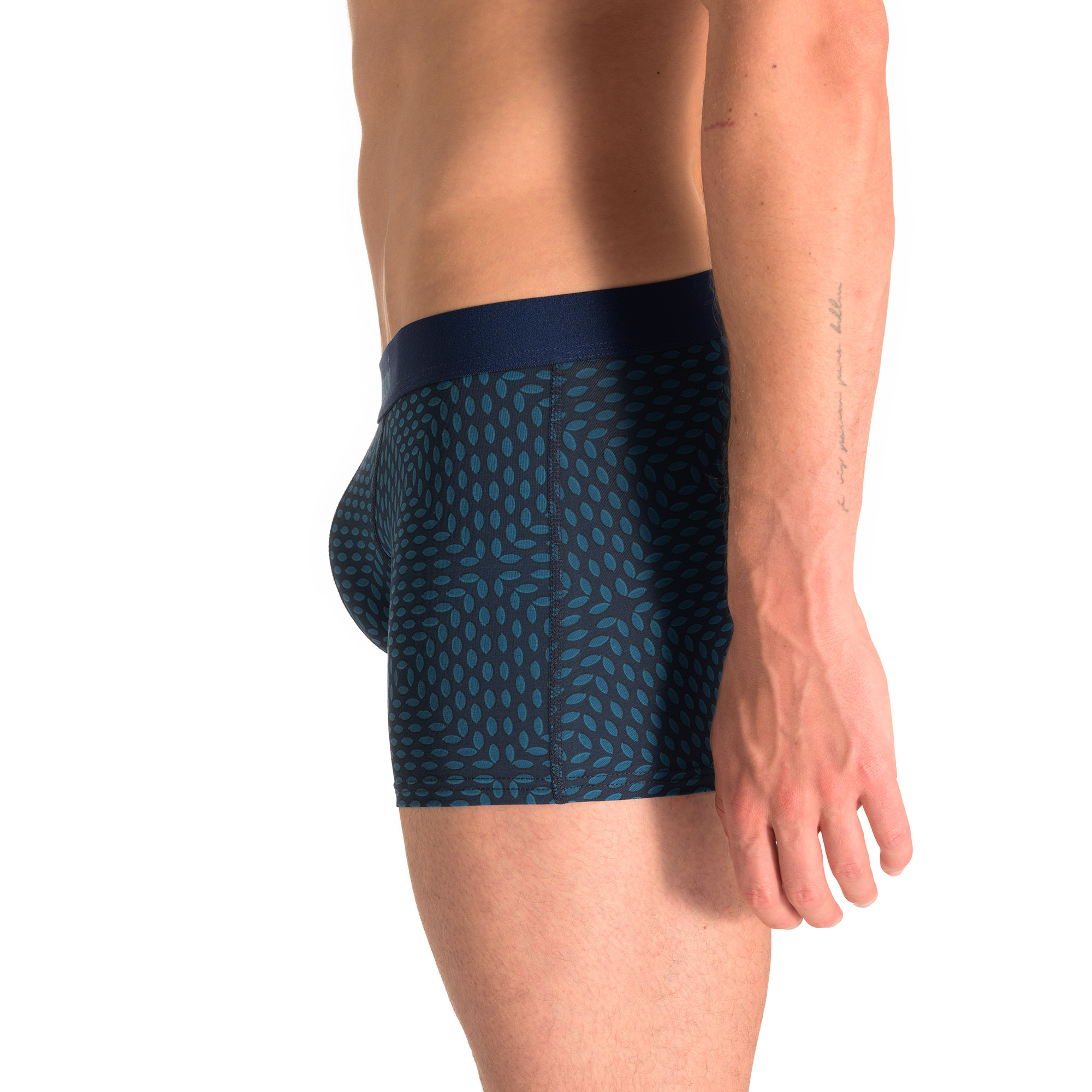 Boxer, Muster, Dunkelblau, Kurz, Unterwäsche
