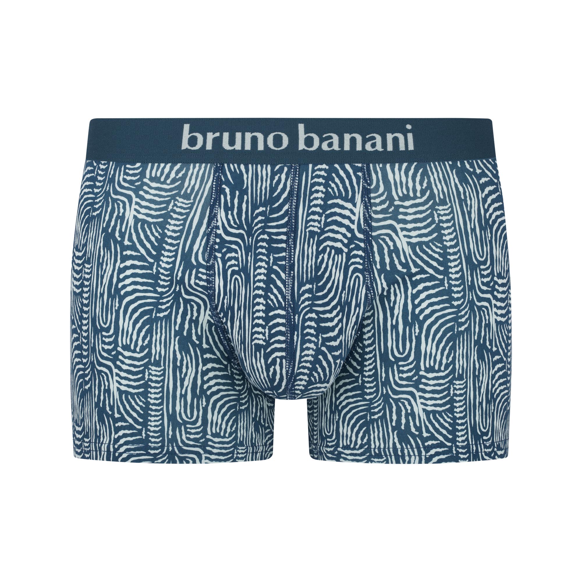 Boxer-Shorts, Gemustert, Streifenmuster, Gewebter Stoff, Blau