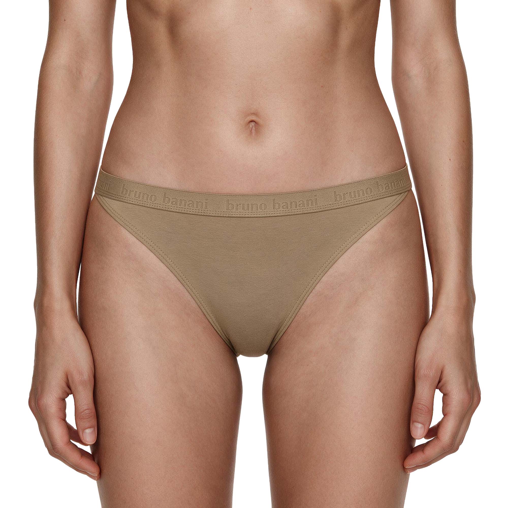 Tanga, Beige, Knit, elastischer Bund, bruno banani