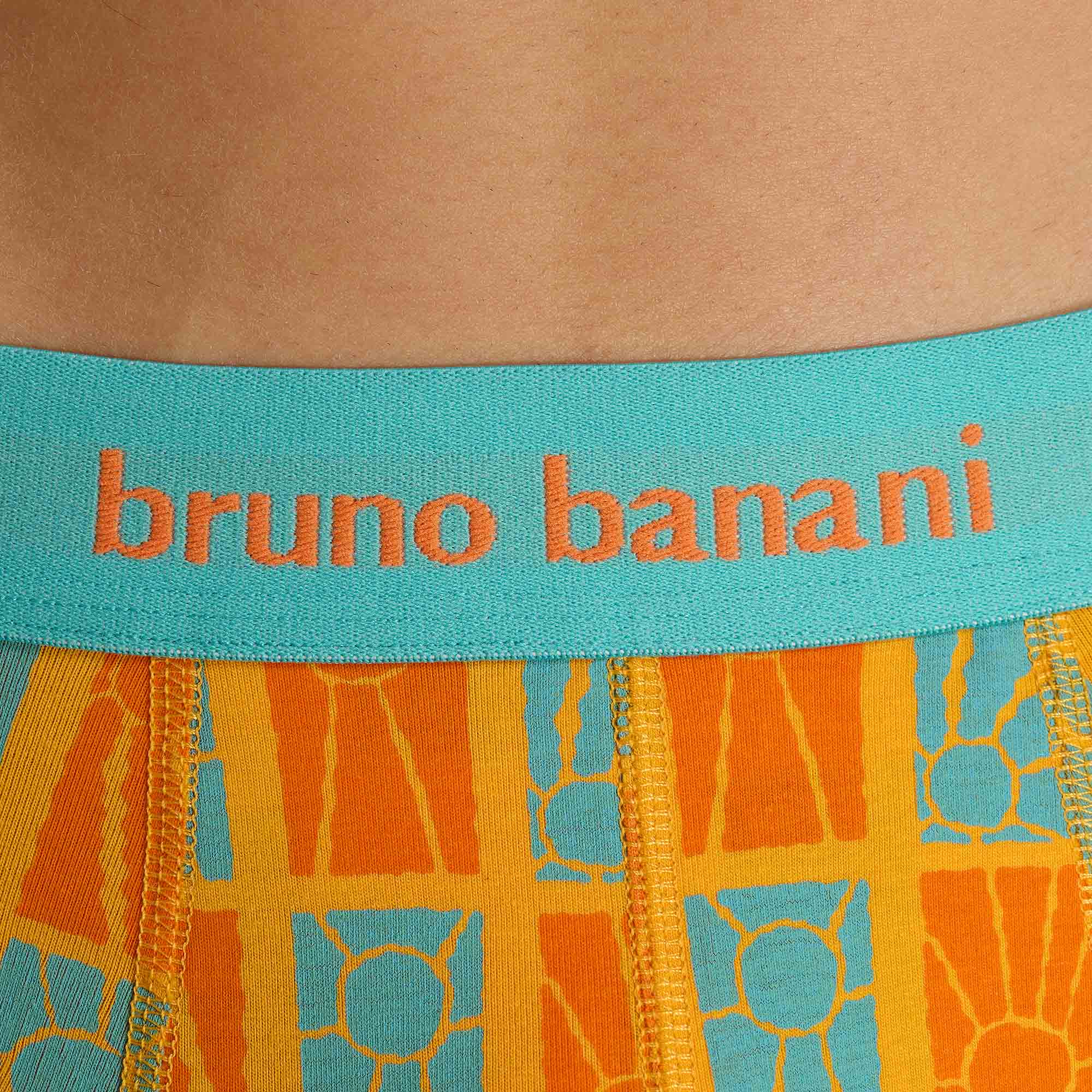unterwäsche, taillieband, turkis, orangenschnittmuster, bruno banani