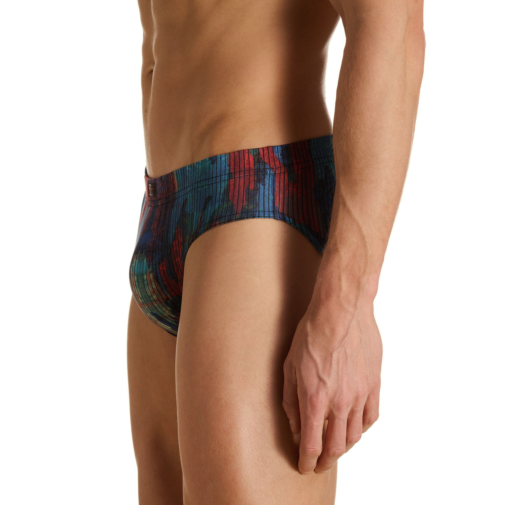 Badeshorts, Badehose, Muster, Mehrfarbig, Schräge Muster