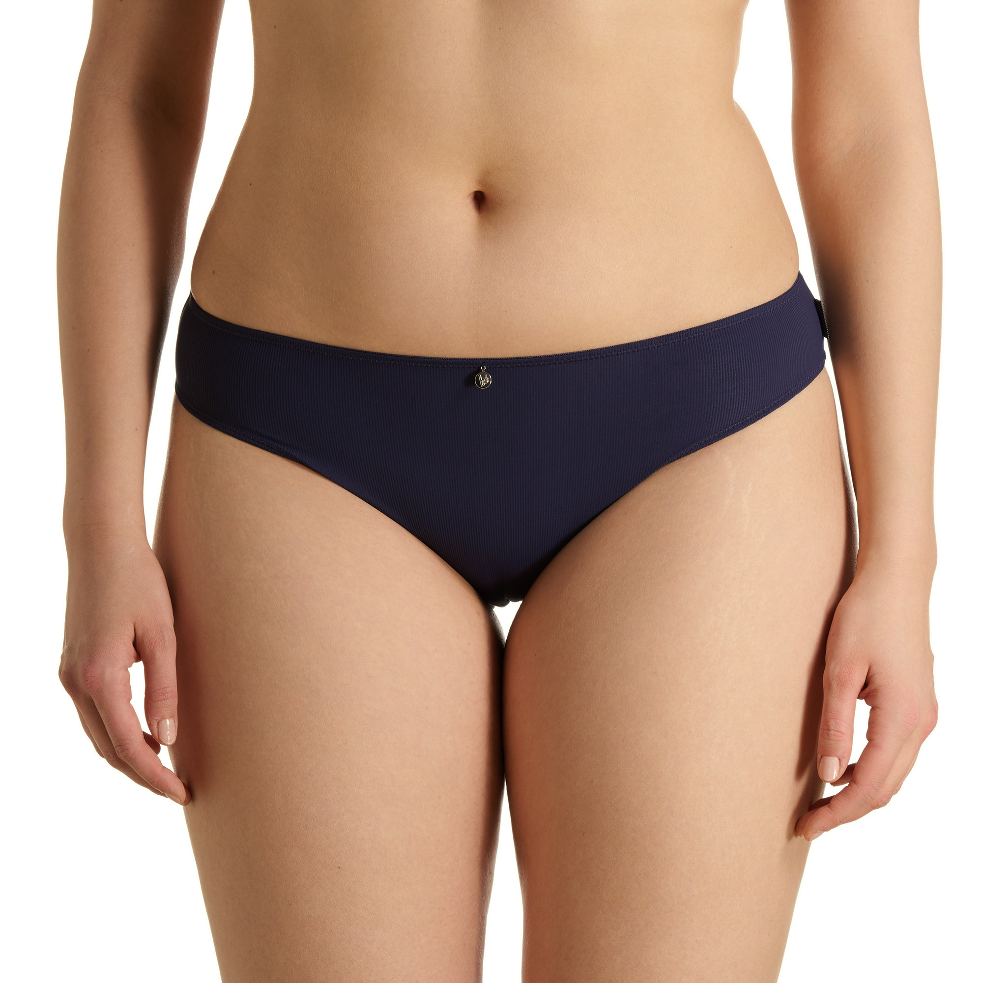 hipster, Bikinihose, Navy, mittel-hoher Bund, Unifarben