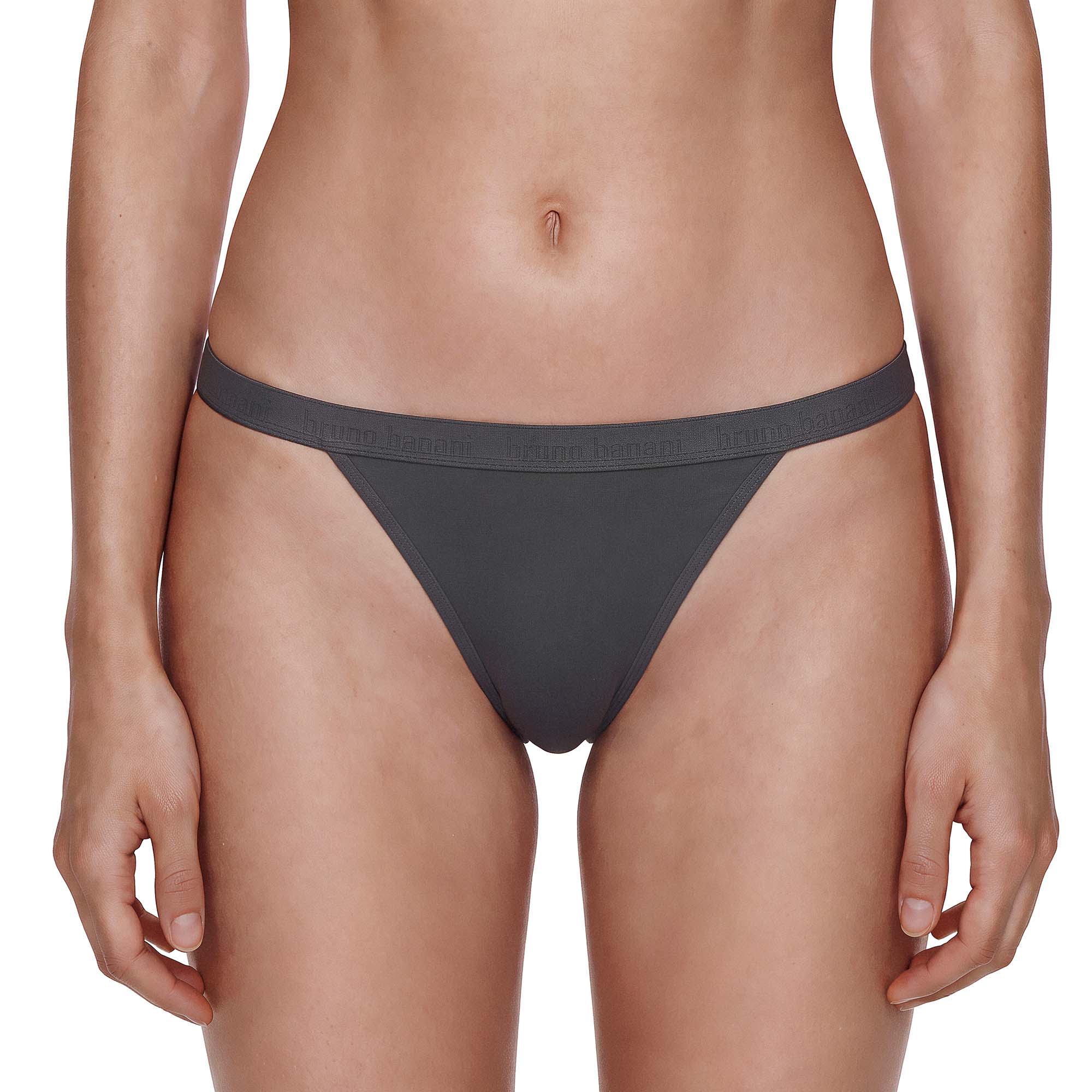 Unterwäsche, Damen Slip, Grau, Bikini-String, Taillengummi