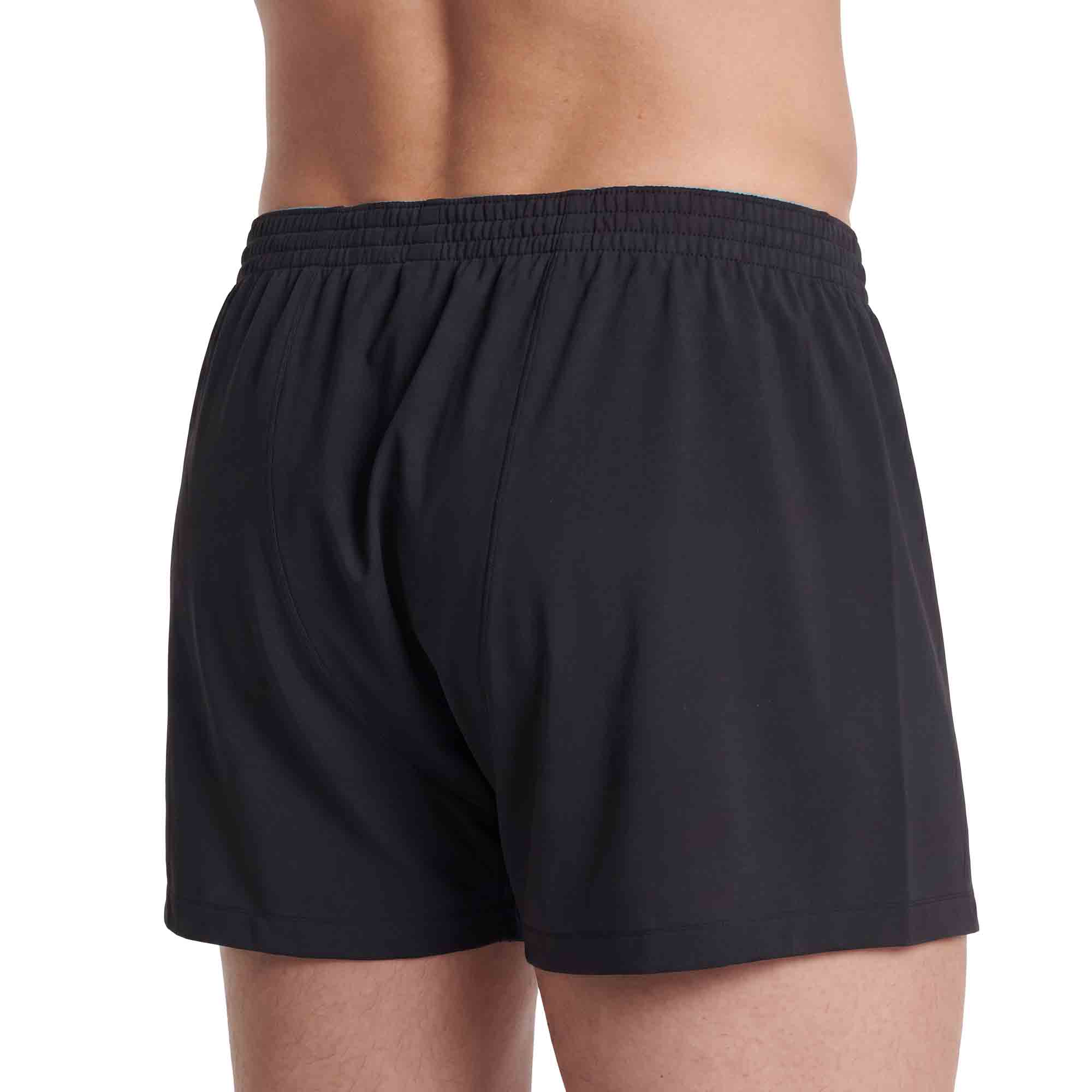 Herren-Shorts, Schwarz, Elastischer Bund, Einfarbig, Lockere Passform