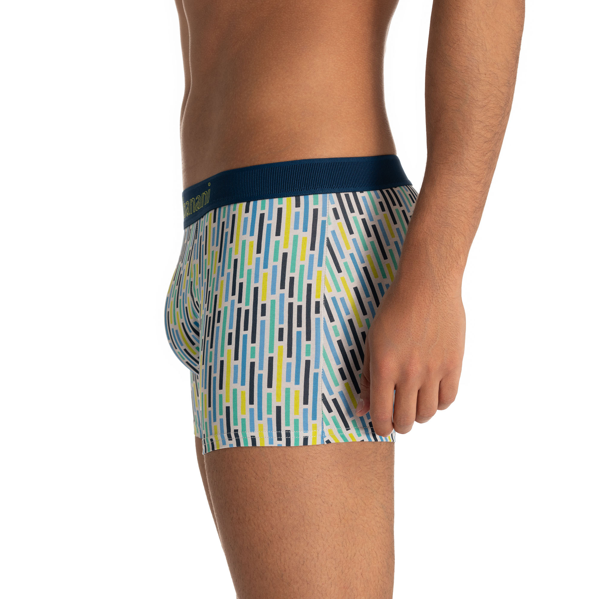 Boxershorts, Gemustertes Unterwäsche, Mehrfarbig, Elastischer Bund, Kurze Länge