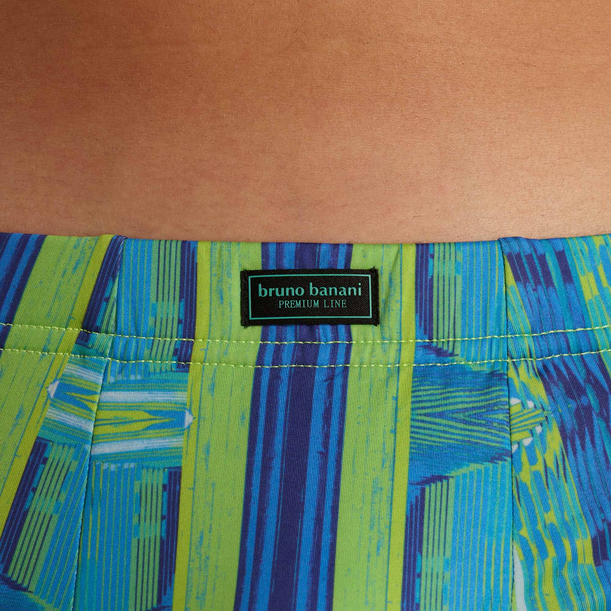 muster, bunt, shorts, taillenband, markenlabel