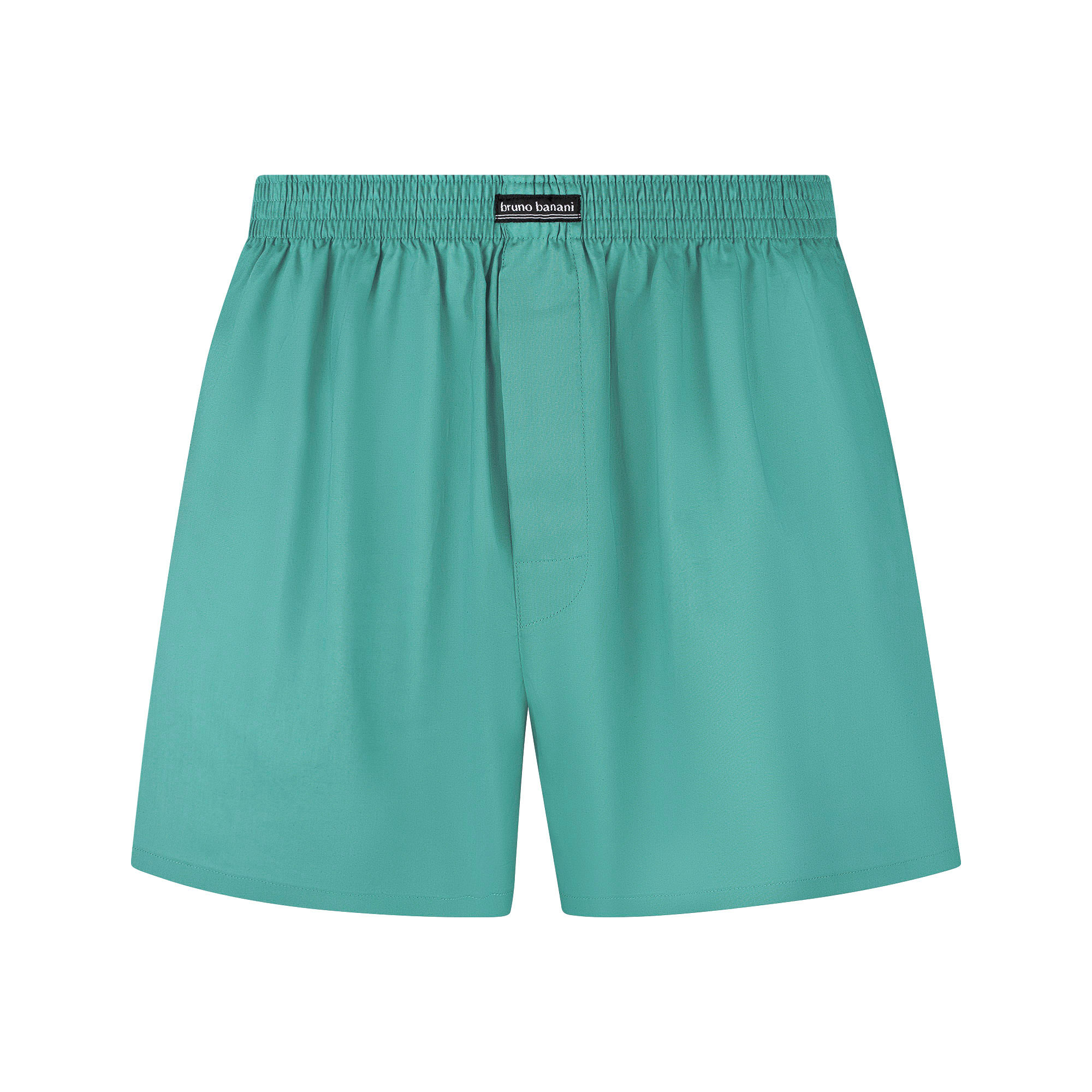 Herren-Boxershorts, Türkis, Elastikbund, Einfarbig