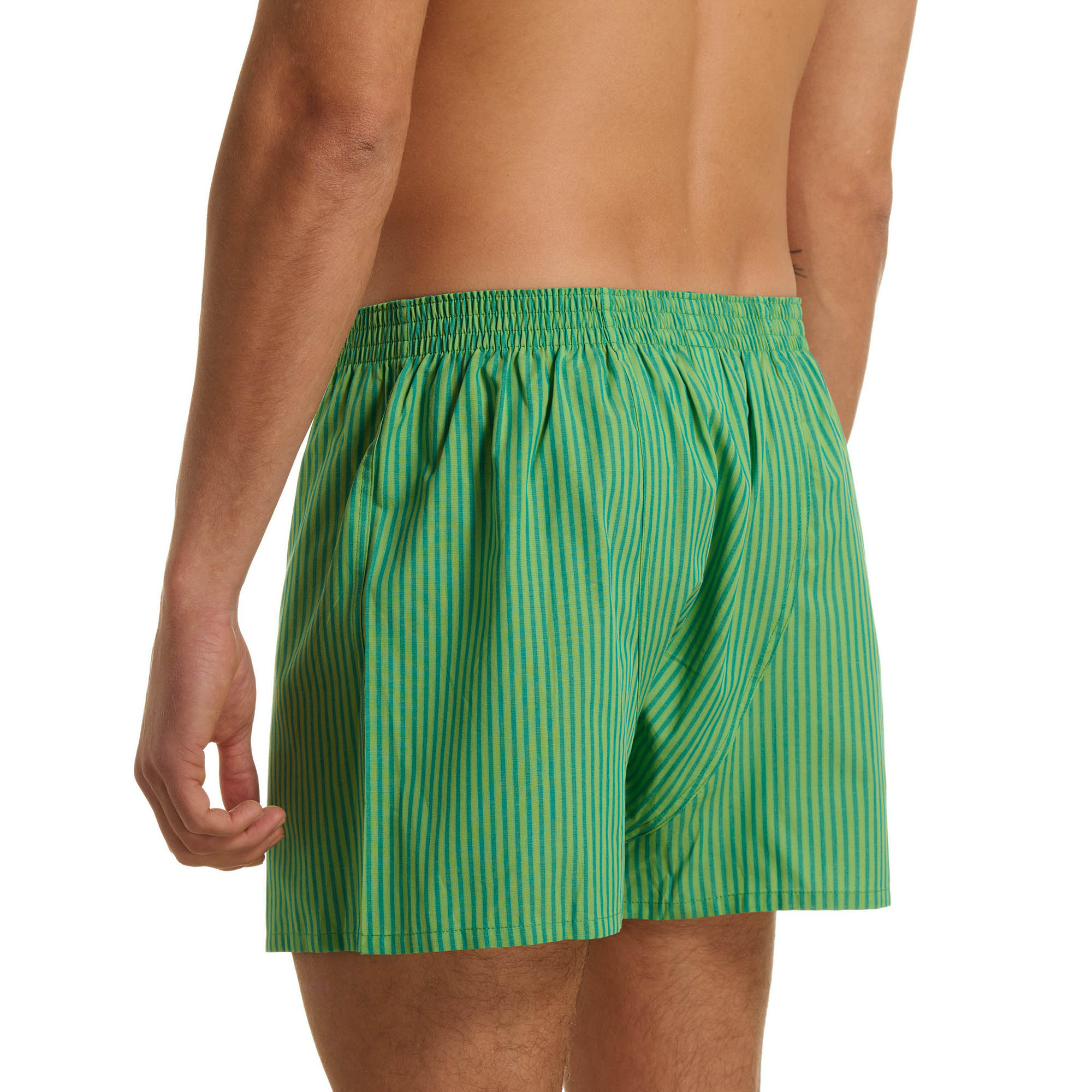 shorts, grün, gestreift, elastischer-taillenband, herren