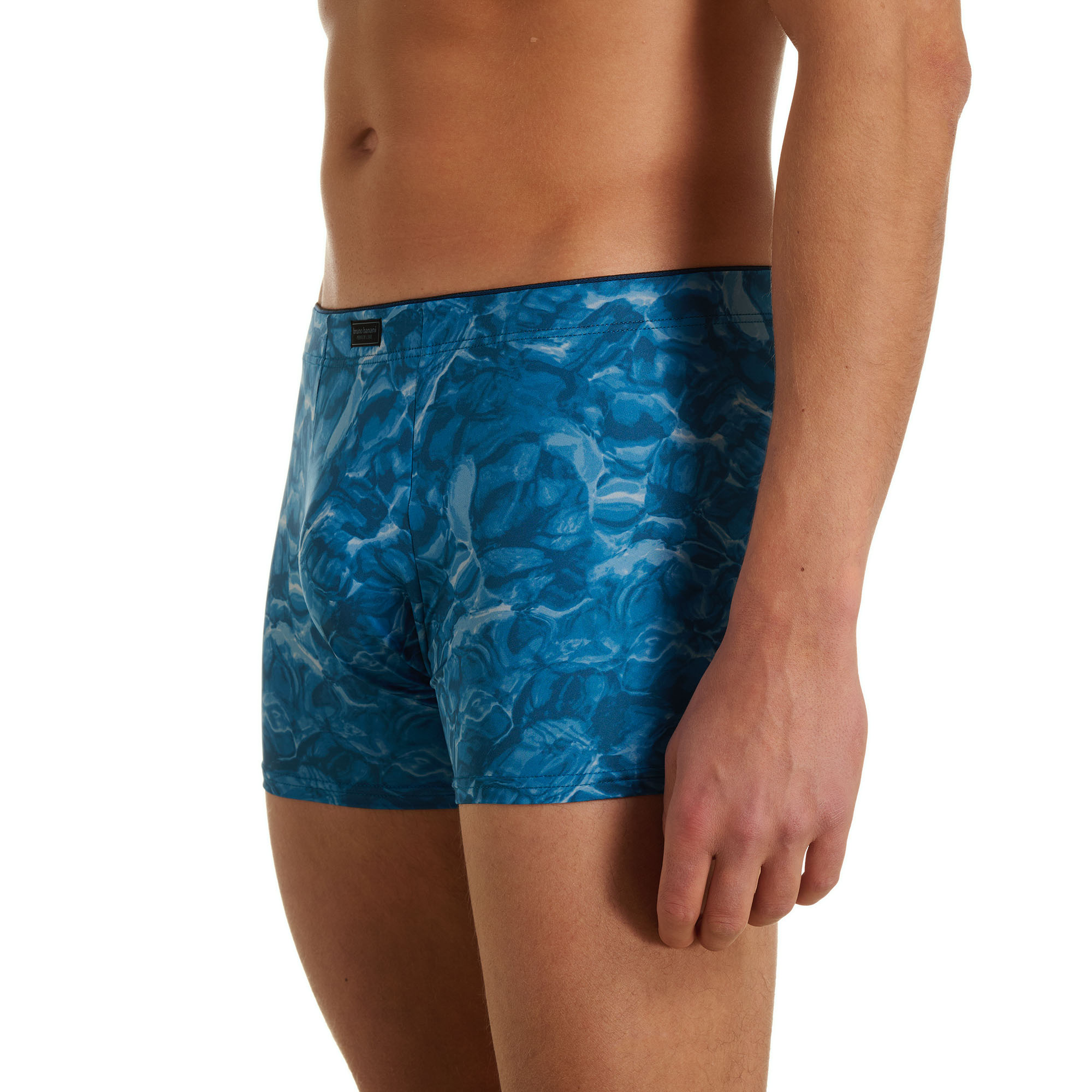 Hose, Boxer, Muster, Blau, Shorts