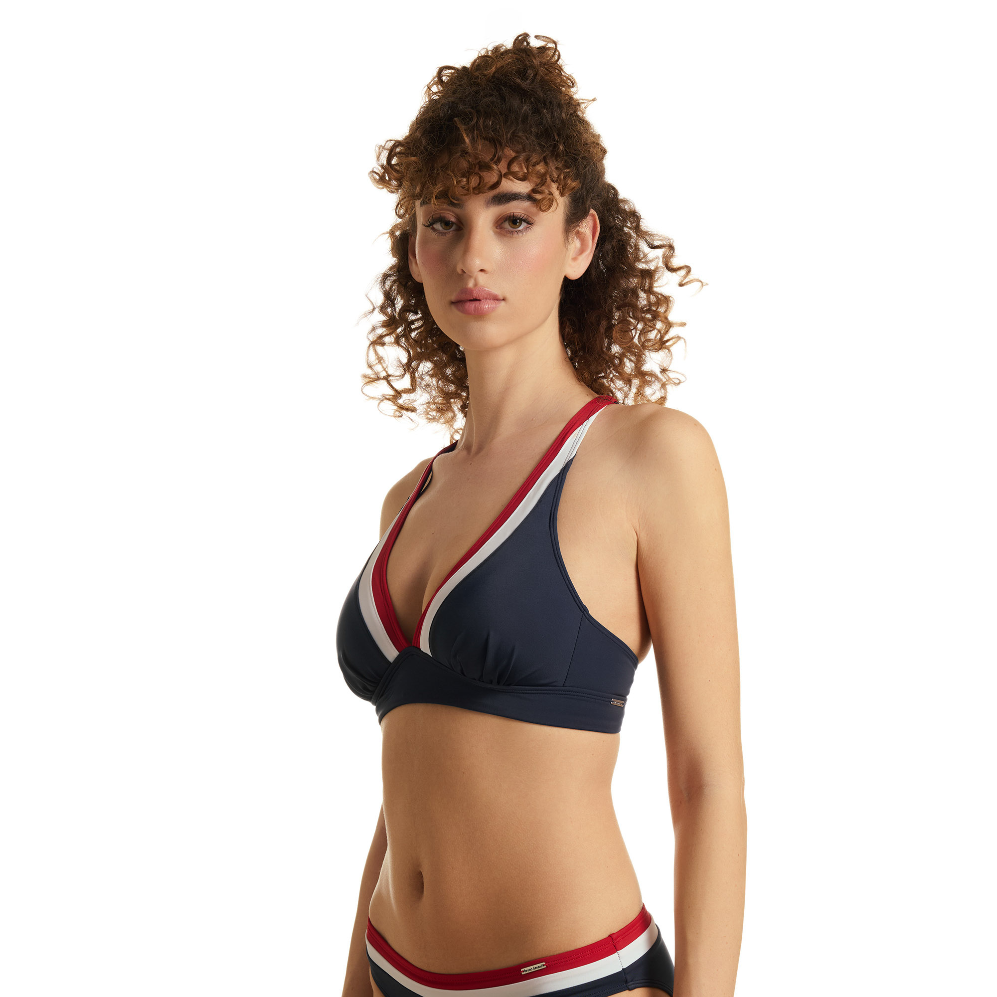 Bikini, Zwei-Ton, Halter, Dreiecktop, Bademode Unterteil