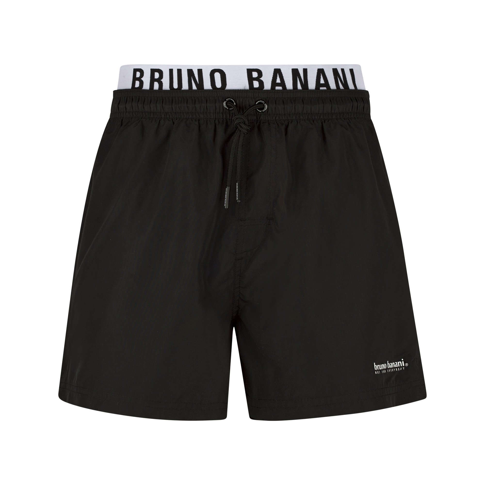 Schwimmshorts, Badeshorts, Schwarz, Elastischer Bund, Drawstring