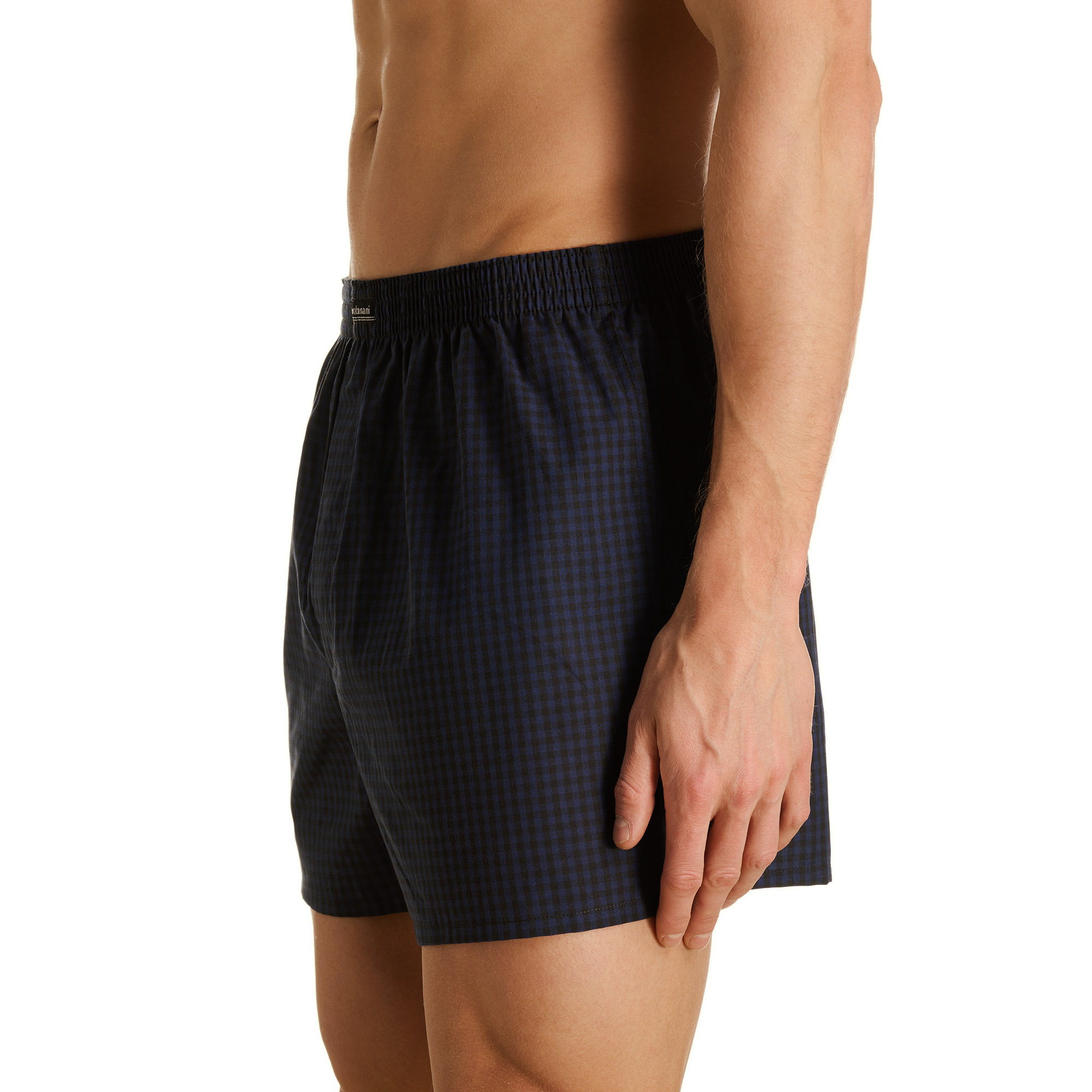 Shorts, Boxers, Navy, Patterned, Elastic waistband