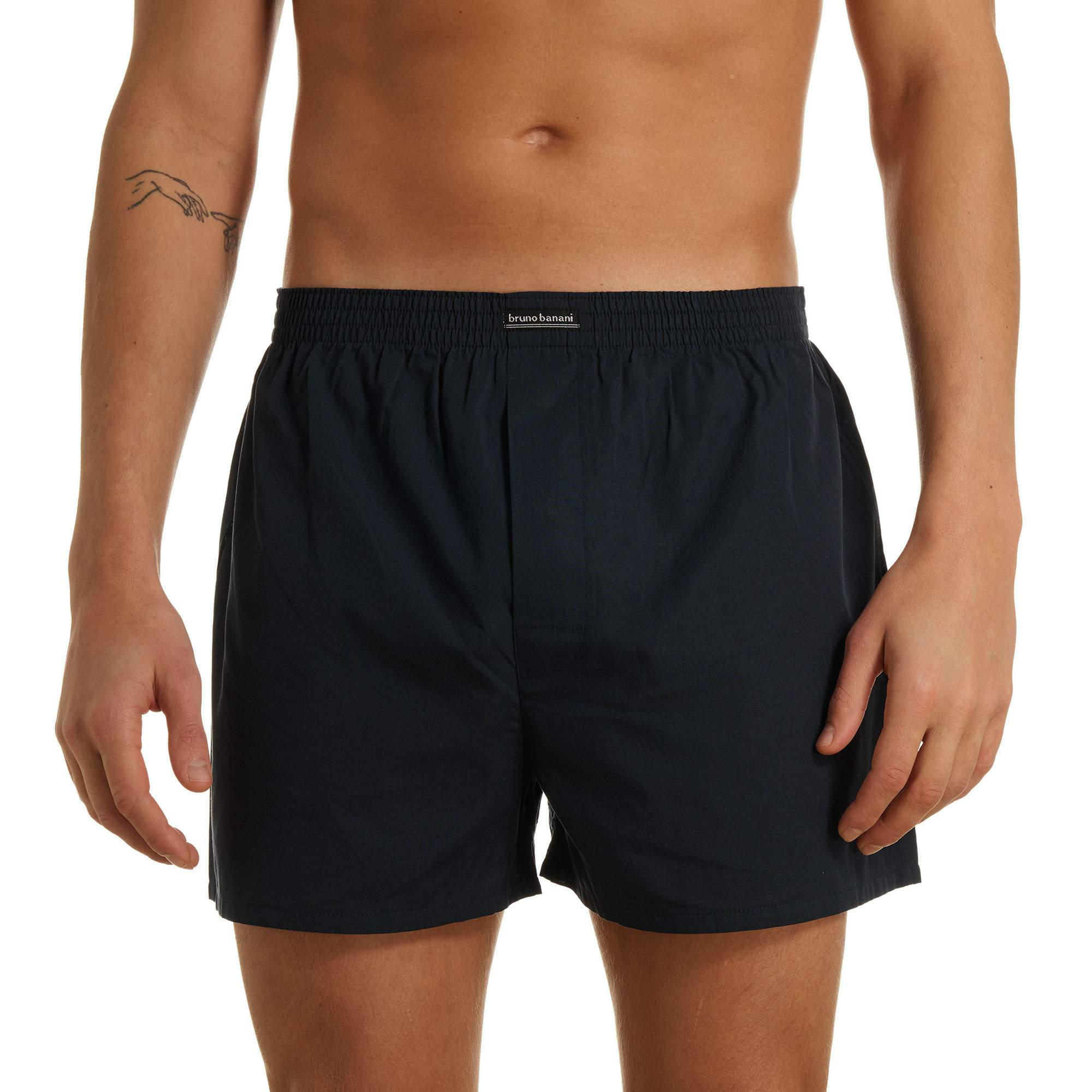 Herren-Shorts, Navy, Baumwolle?, Schwimmshorts, Bundelastisch
