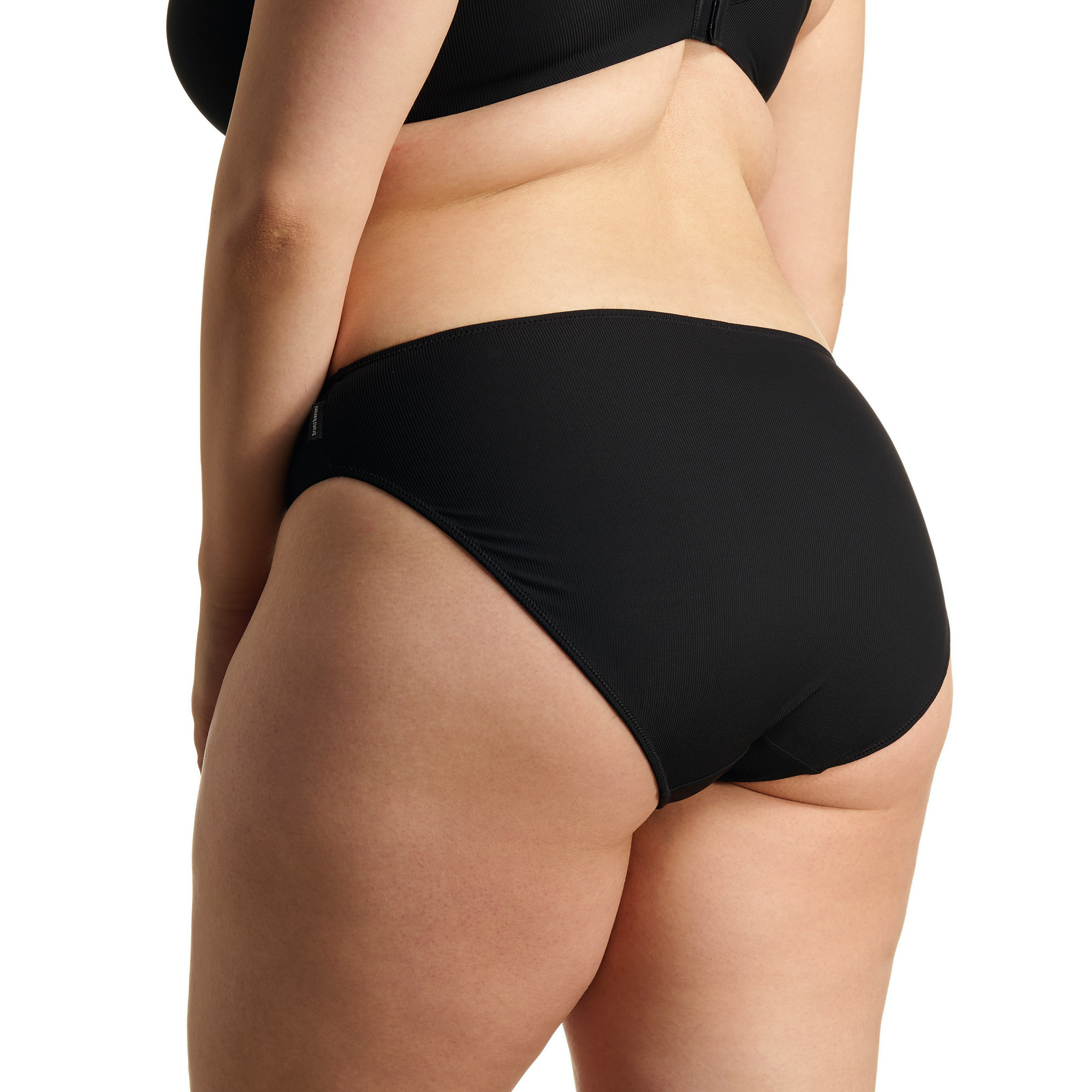 Bikini-Hose, Schwarz, Hüftbereich, Rückenansicht, Bademode