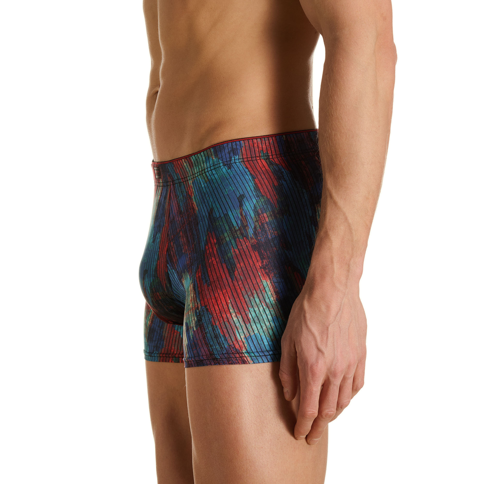 Unterwäsche, Boxer, Muster, Multicolor, Hochgeschnitten