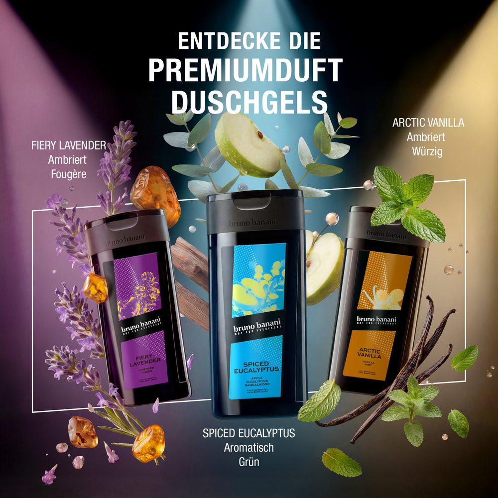 Duschgel, Körperpflege, Spiced Eucalyptus, Lavendel, Vanille