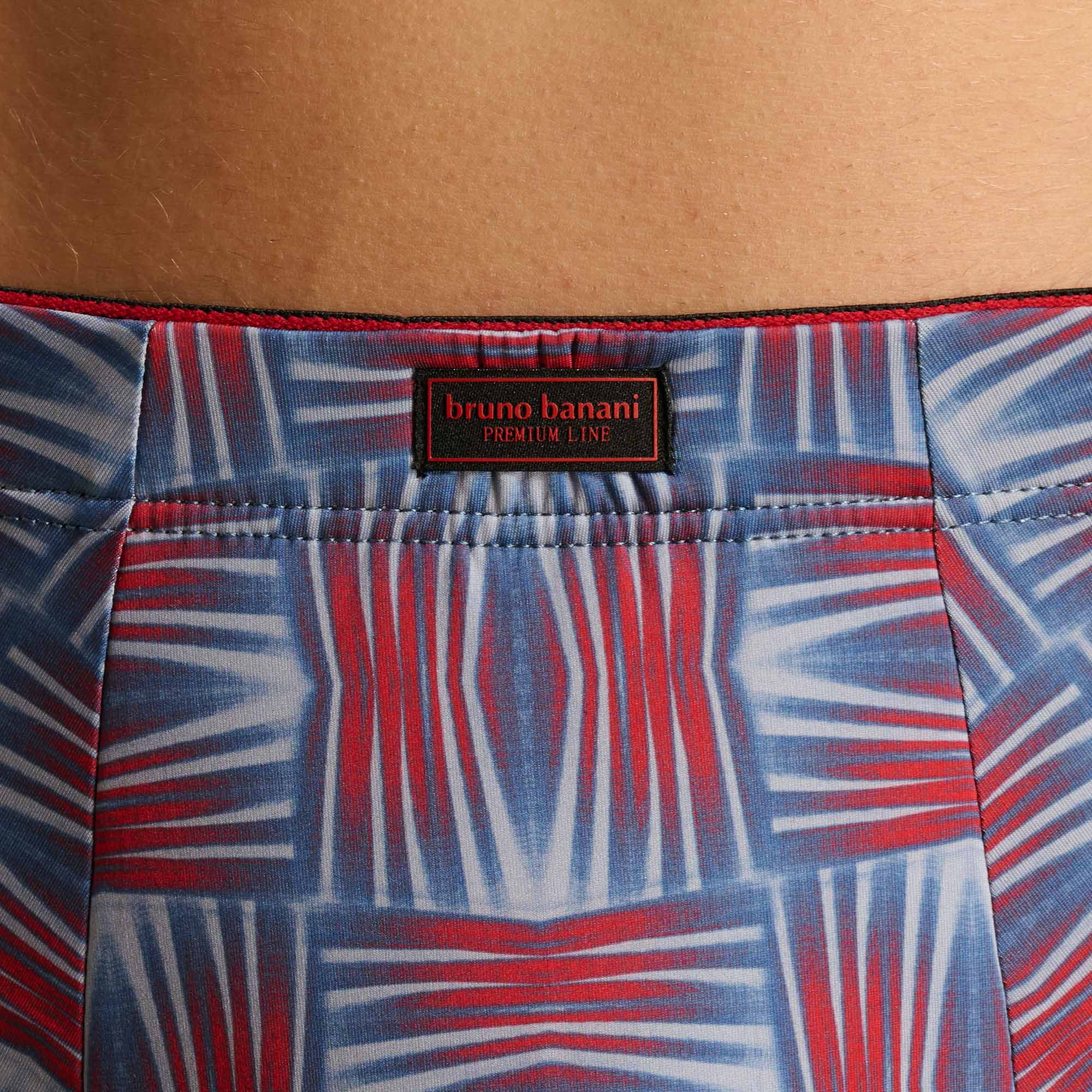 Schwimmshorts, Shorts, Blau, Rot, Muster