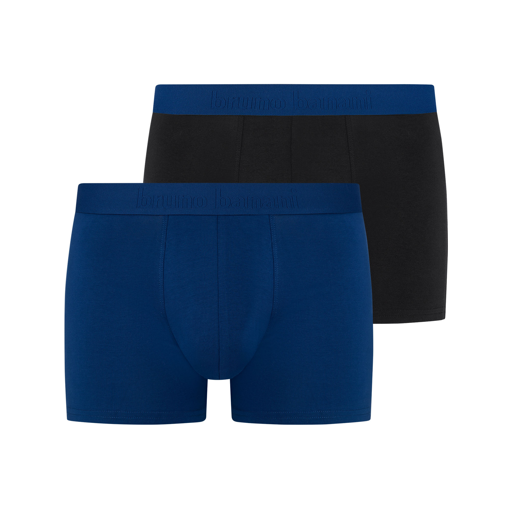 Boxershorts, Trunks, Stretchstoff, Blau, Schwarz