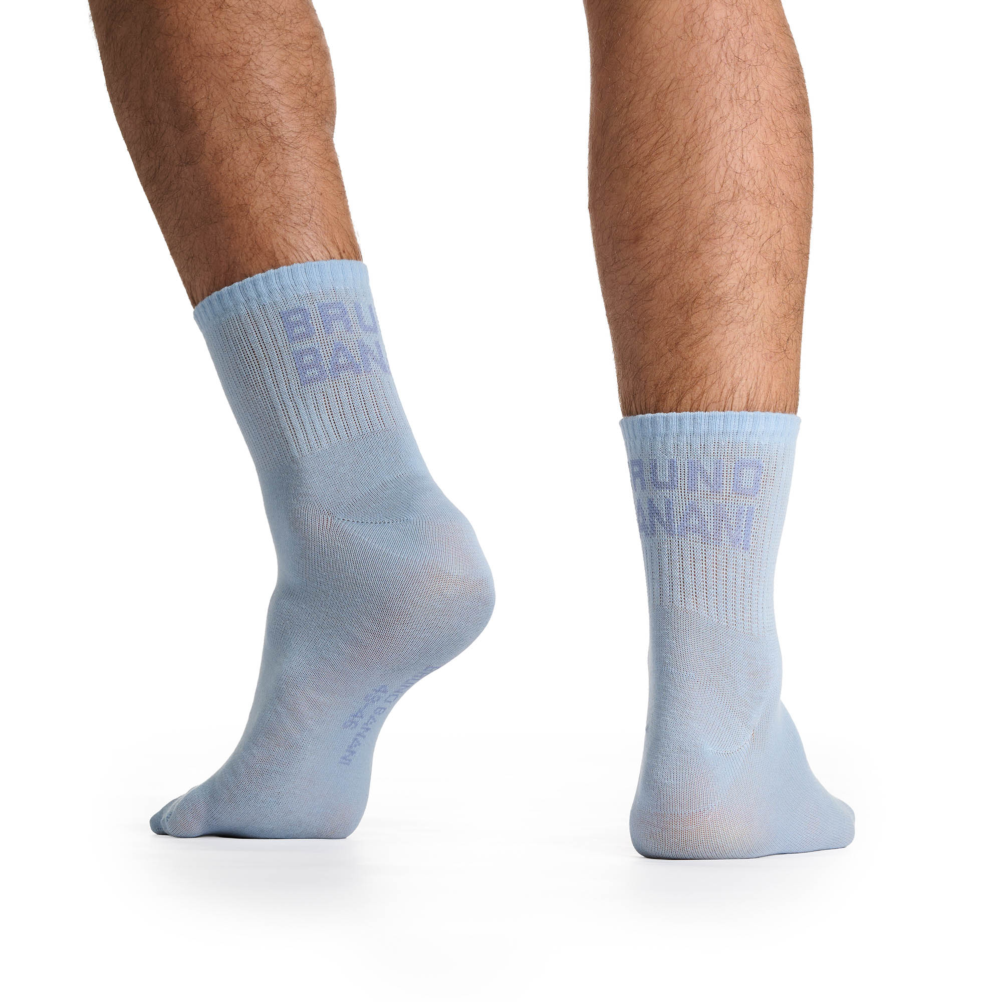 Socken, Knöchelsocken, Baumwolle, Pastellblau, Rippstrick