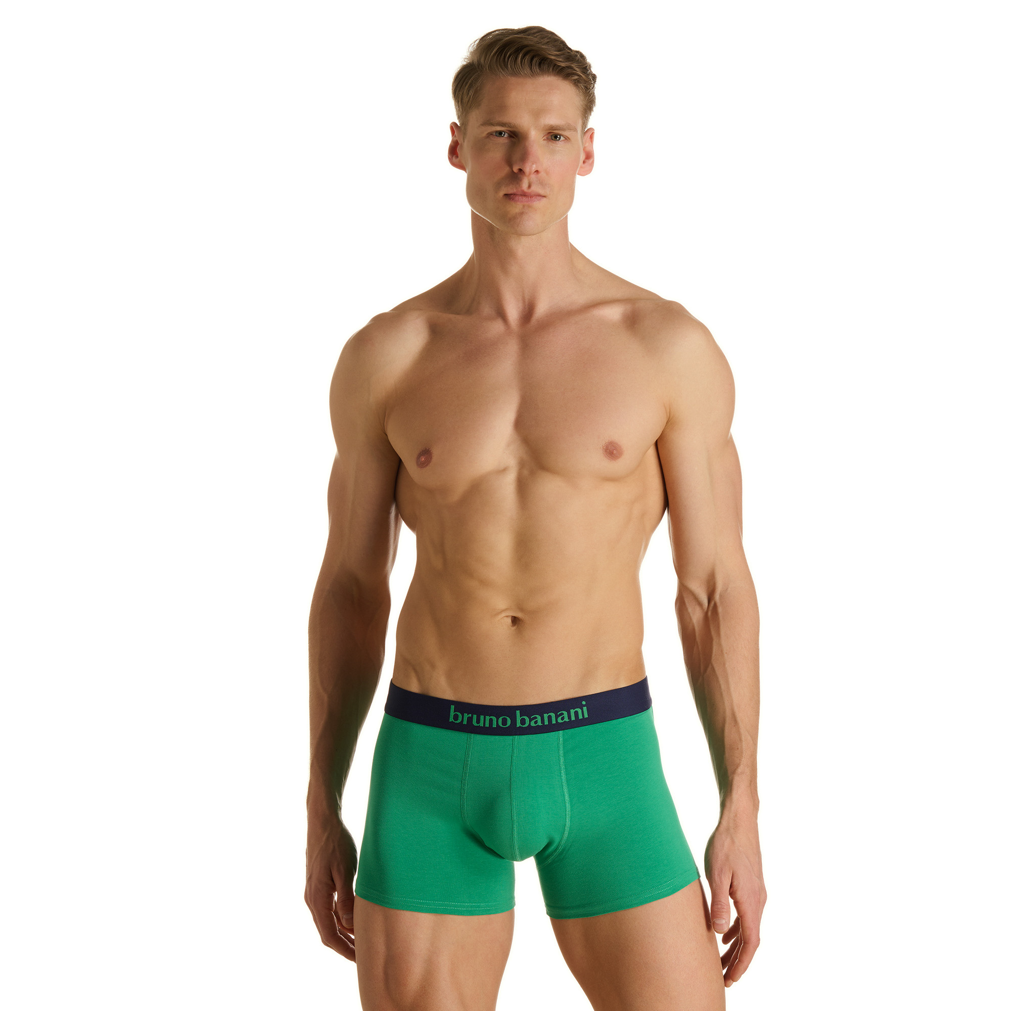 Boxer, Unterwäsche, Grüne Shorts, Elastischer Bund, bruno banani